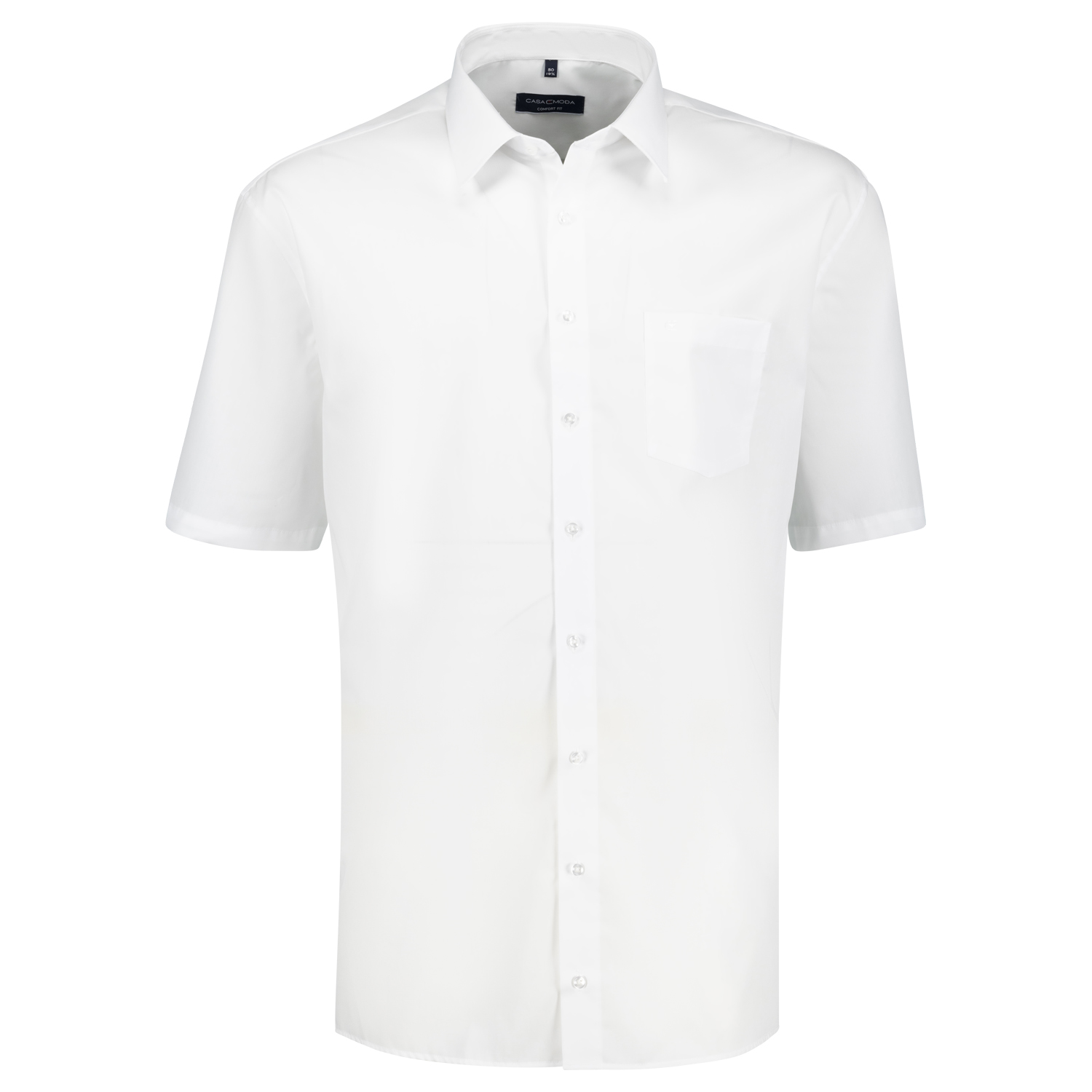 Short sleeve shirt in white by Casamoda up tp oversize 7XL