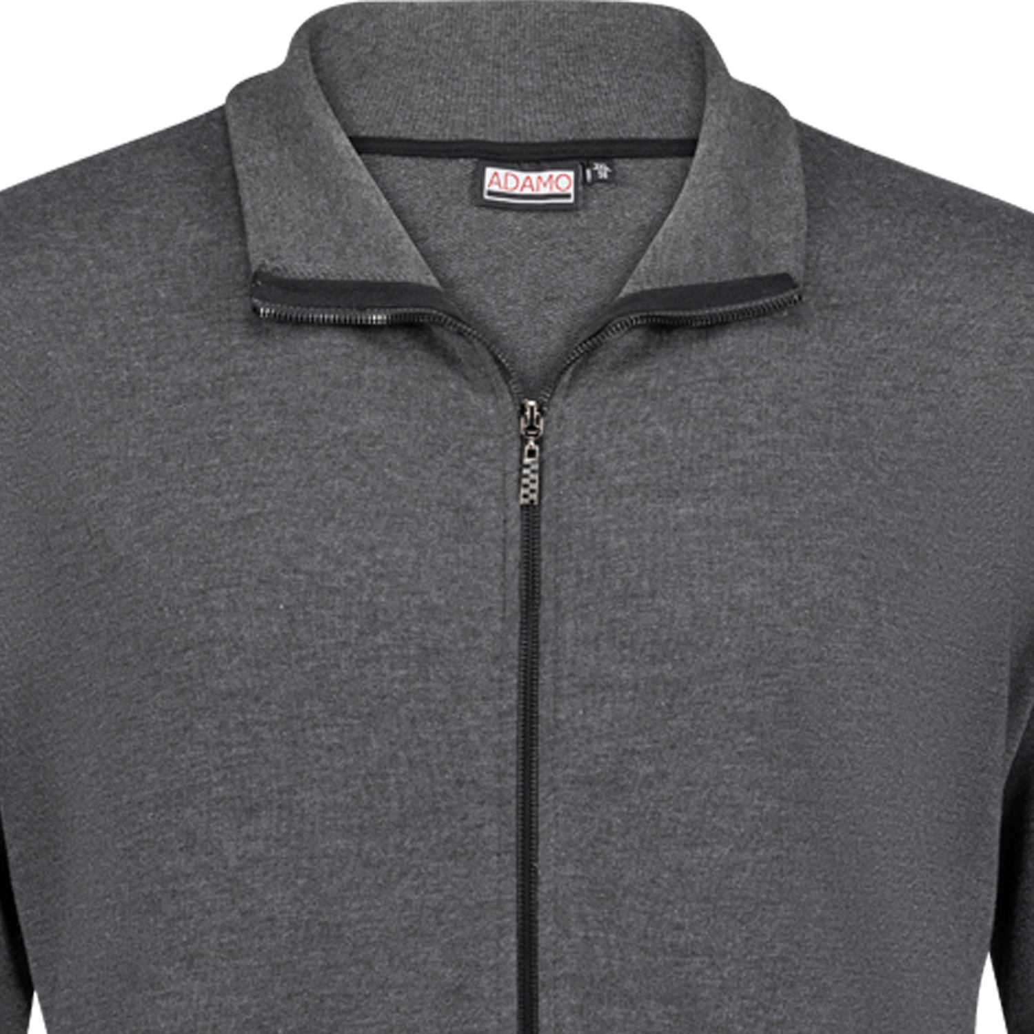 Sweatjacket ATHEN by Adamo in anthracite mottled in oversizes up to 14XL