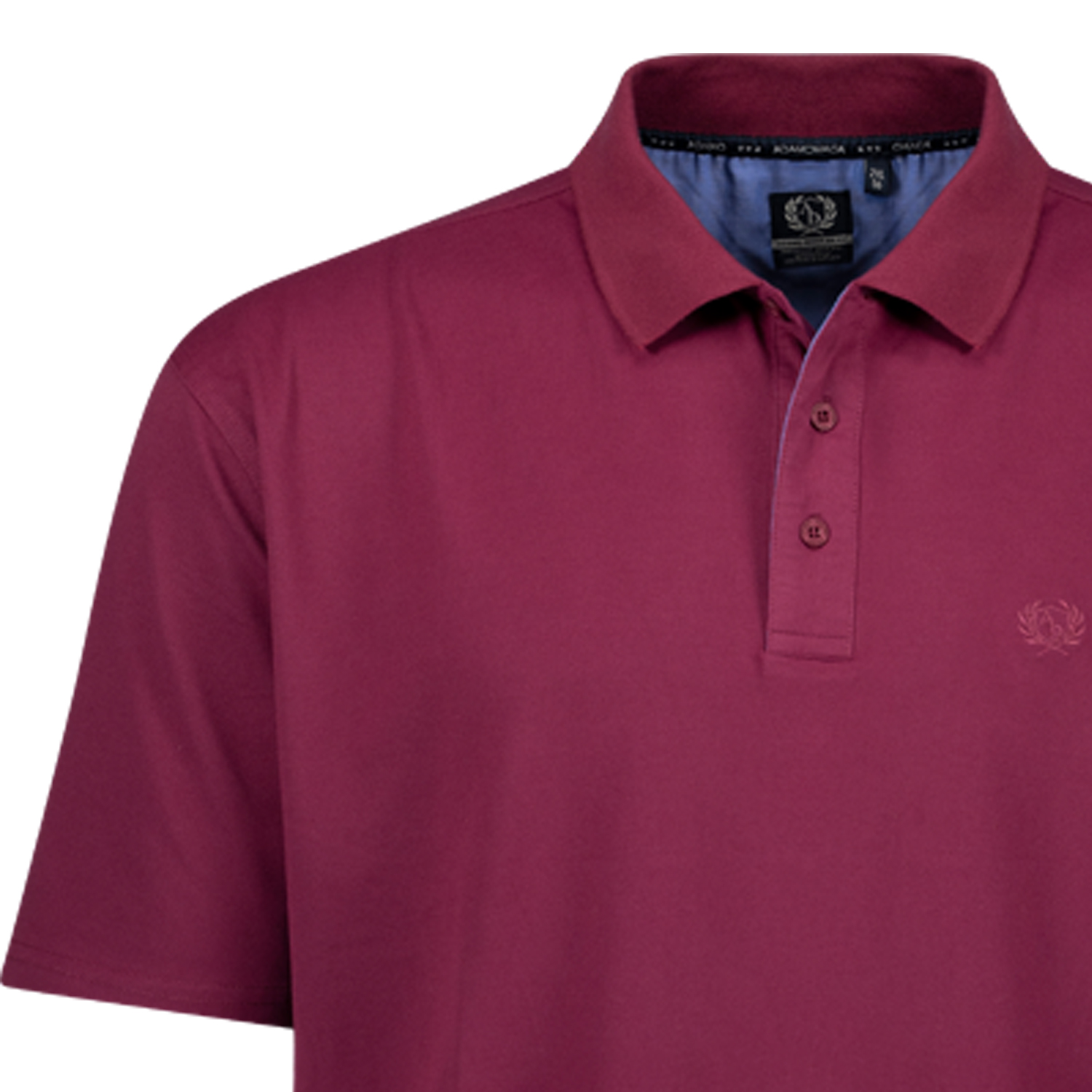Short sleeve polo shirt PICCO by ADAMO in blackberry for men in large sizes up to 12XL