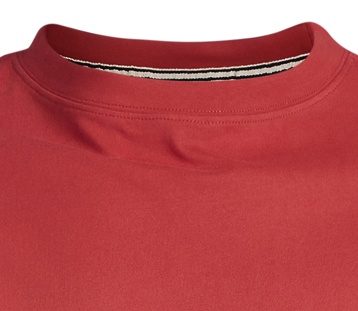 Red basic t-shirt with crew neck by North56°4 in oversizes up to 8XL