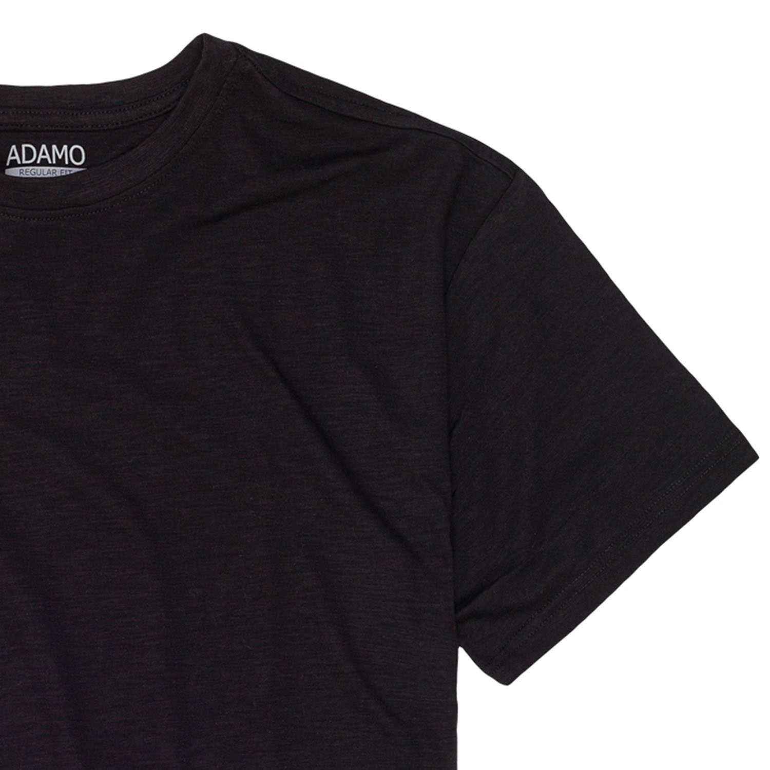 T-shirt in black series Kevin slub-effect regular fit by Adamo for men up to oversize 12XL
