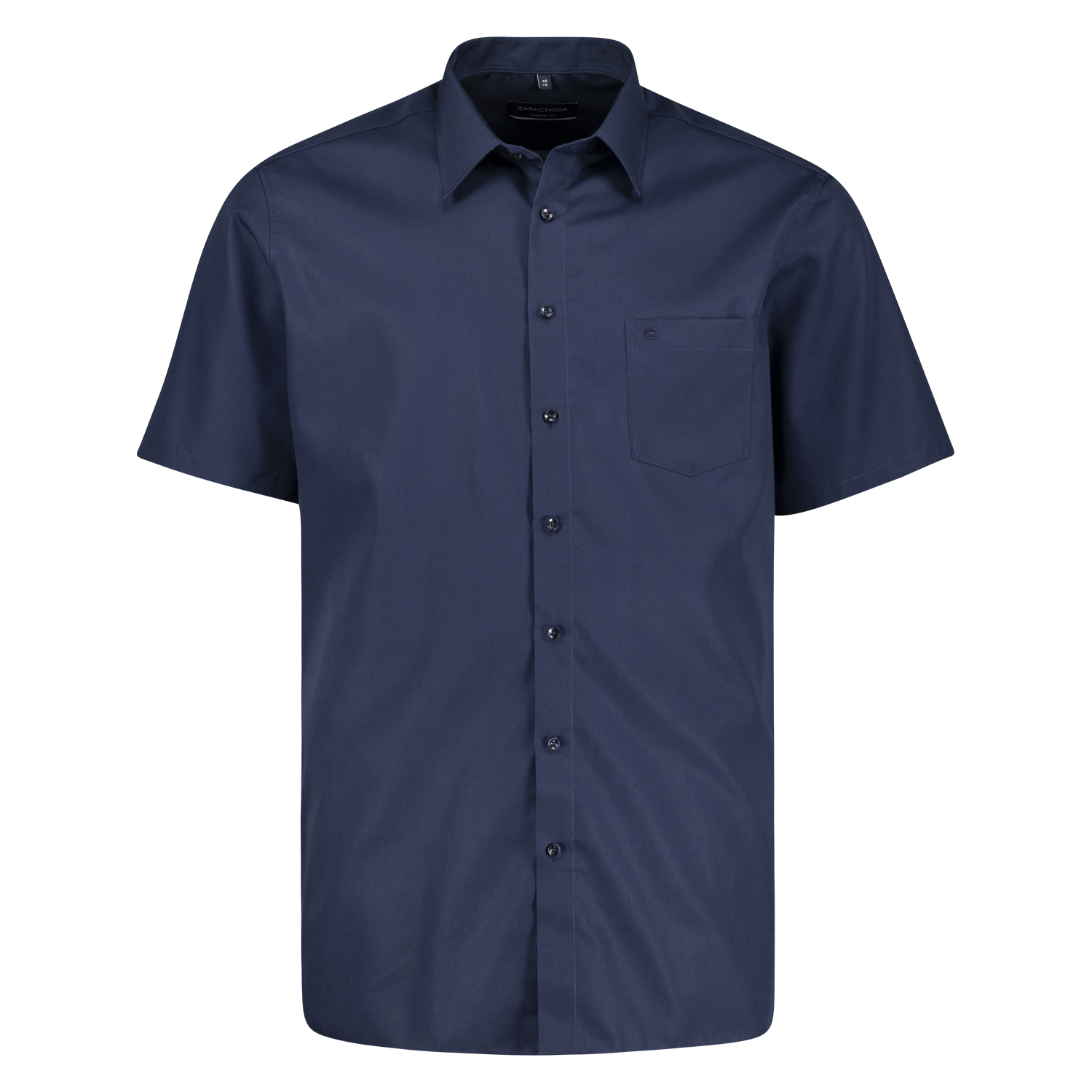 Kurzärmliges Herren Hemd in dunkelblau von CASAMODA bügelfrei in Übergrößen bis 7XL