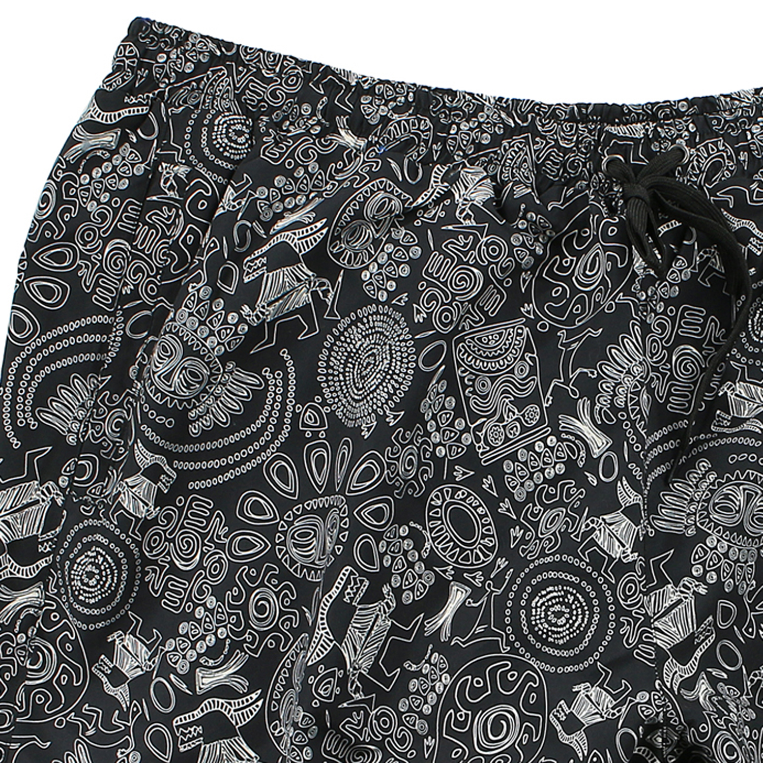 Swimming trunks in black with inka print by Abraxas up to oversize 10XL