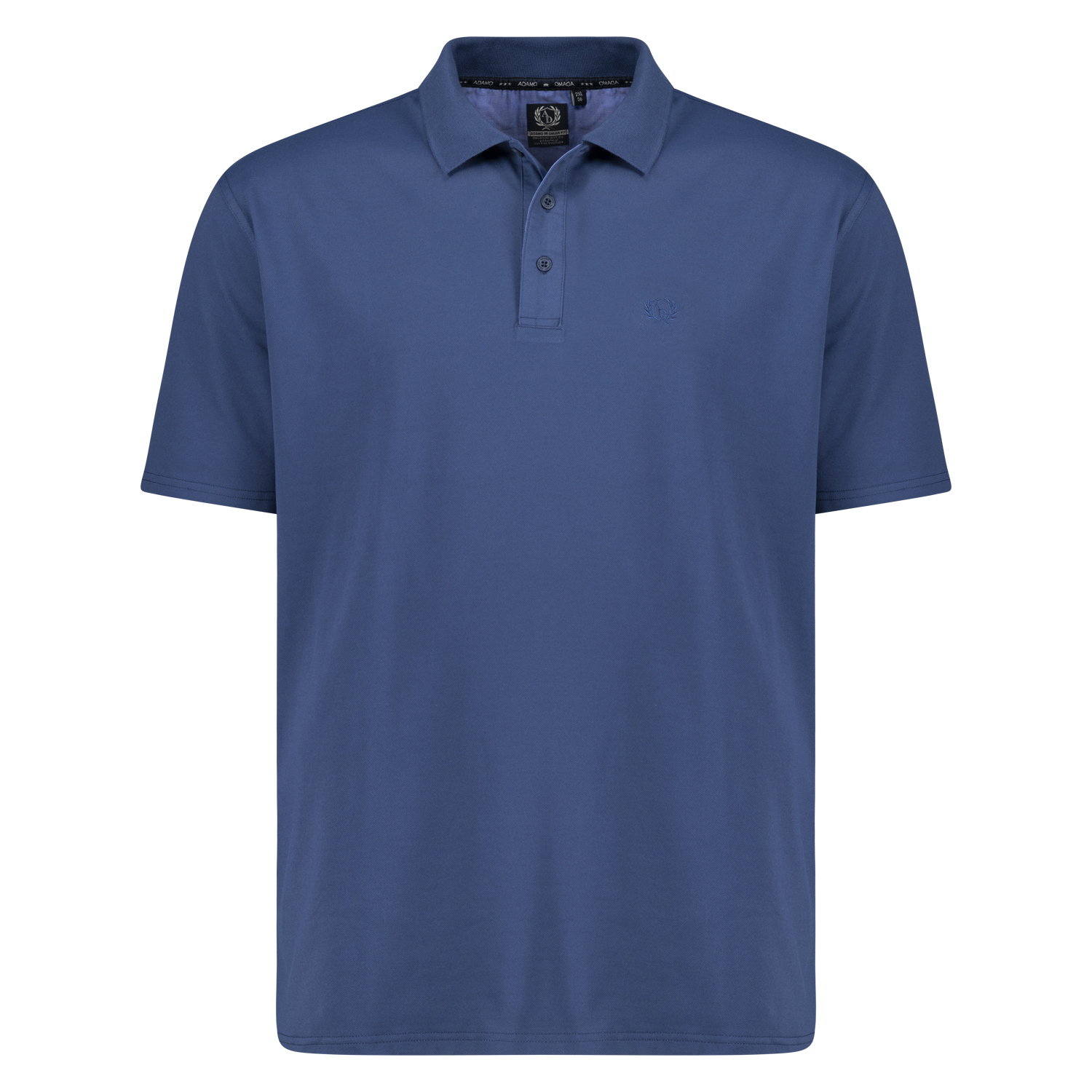 Blue functional polo shirt for men by Adamo series "PEER" Tall Fit extra long in long sizes up to 5XLT
