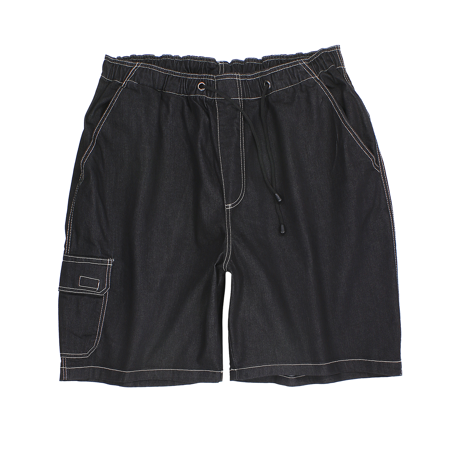 Schwarze Cargo Jeans Bermuda von Abraxas bis Übergröße 10XL