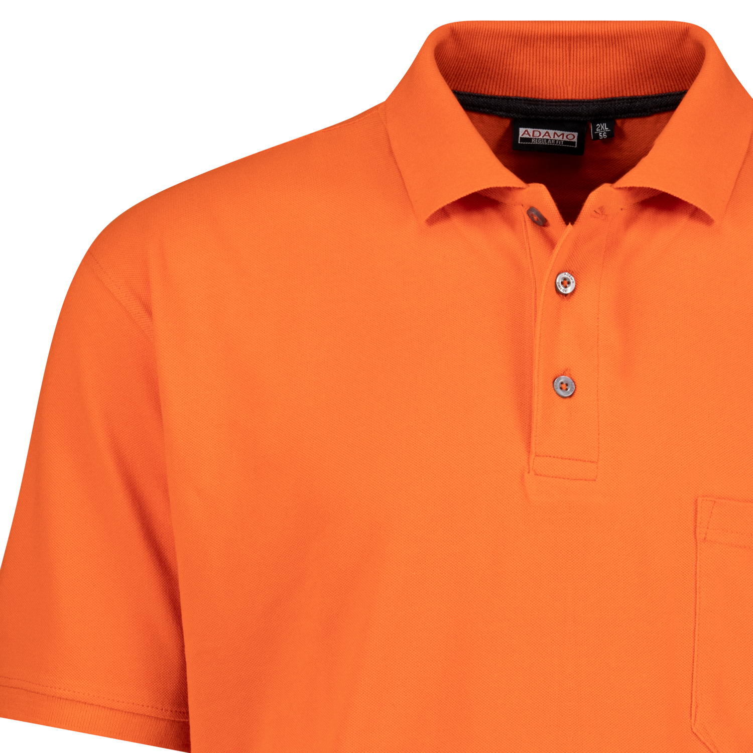 Orange farbenes kurzarm Polo Shirt KLAAS von ADAMO in Pique Qualität für Herren in großen Größen bis 10XL