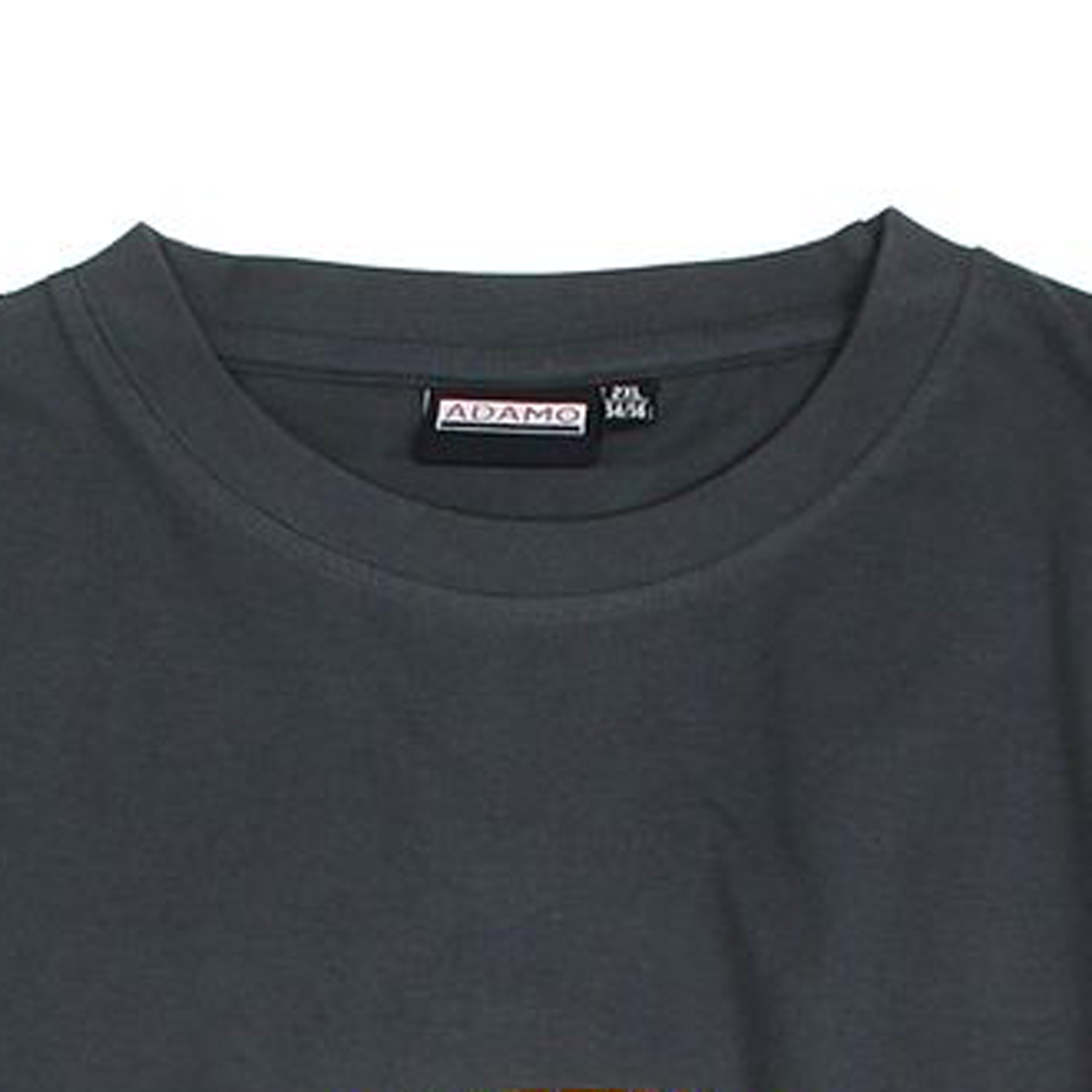 T-shirt in anthracite with imprint by Adamo up to oversize 12XL