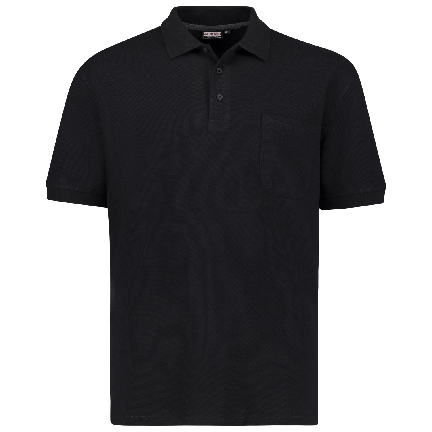 Short sleeve polo shirt REGULAR FIT series Keno by Adamo in black up to oversize 10XL