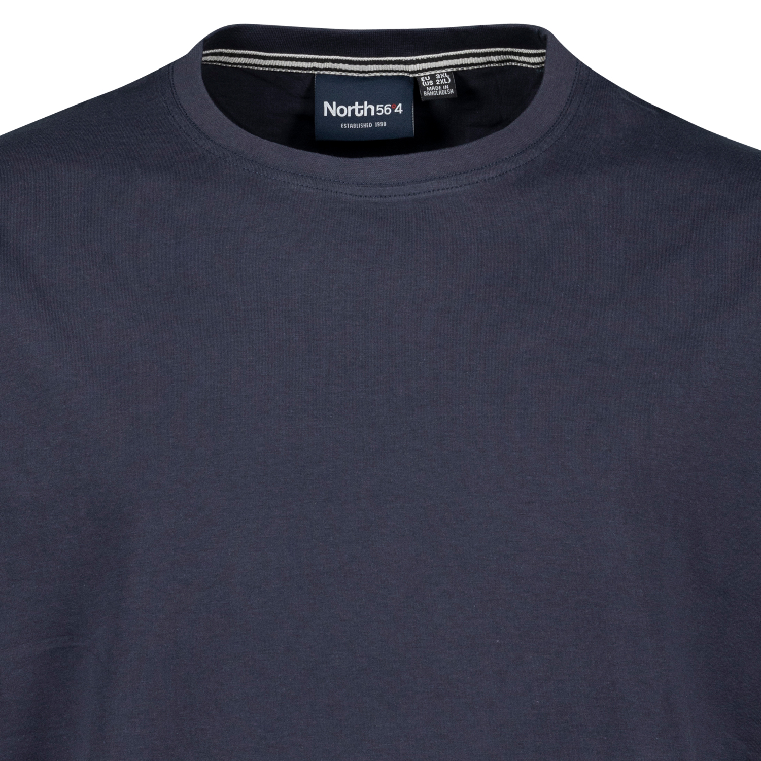 Basic-T-Shirt in dunkelblau von North 56°4 in großen Größen bis 8 XL