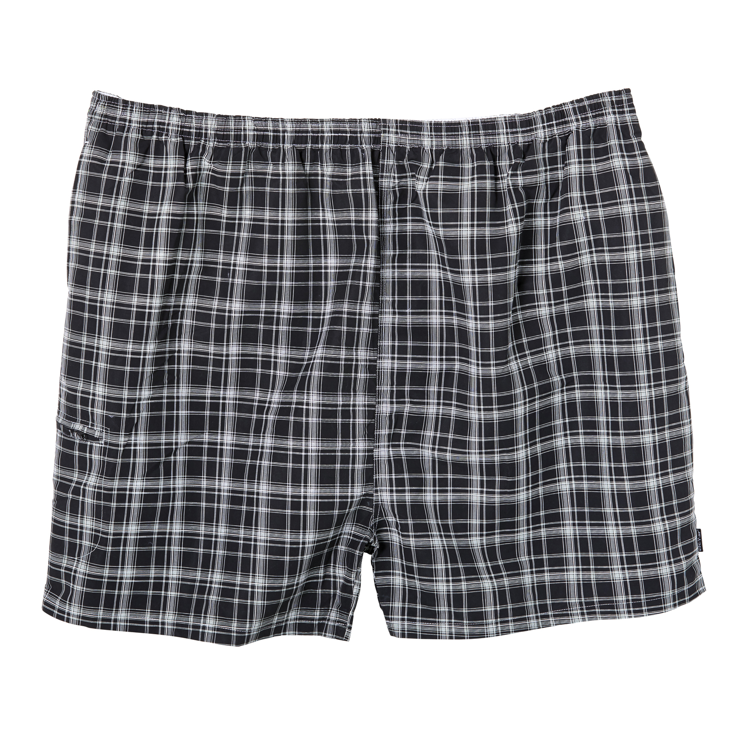 Swim shorts in black-white checkered by eleMar up to oversize 10XL