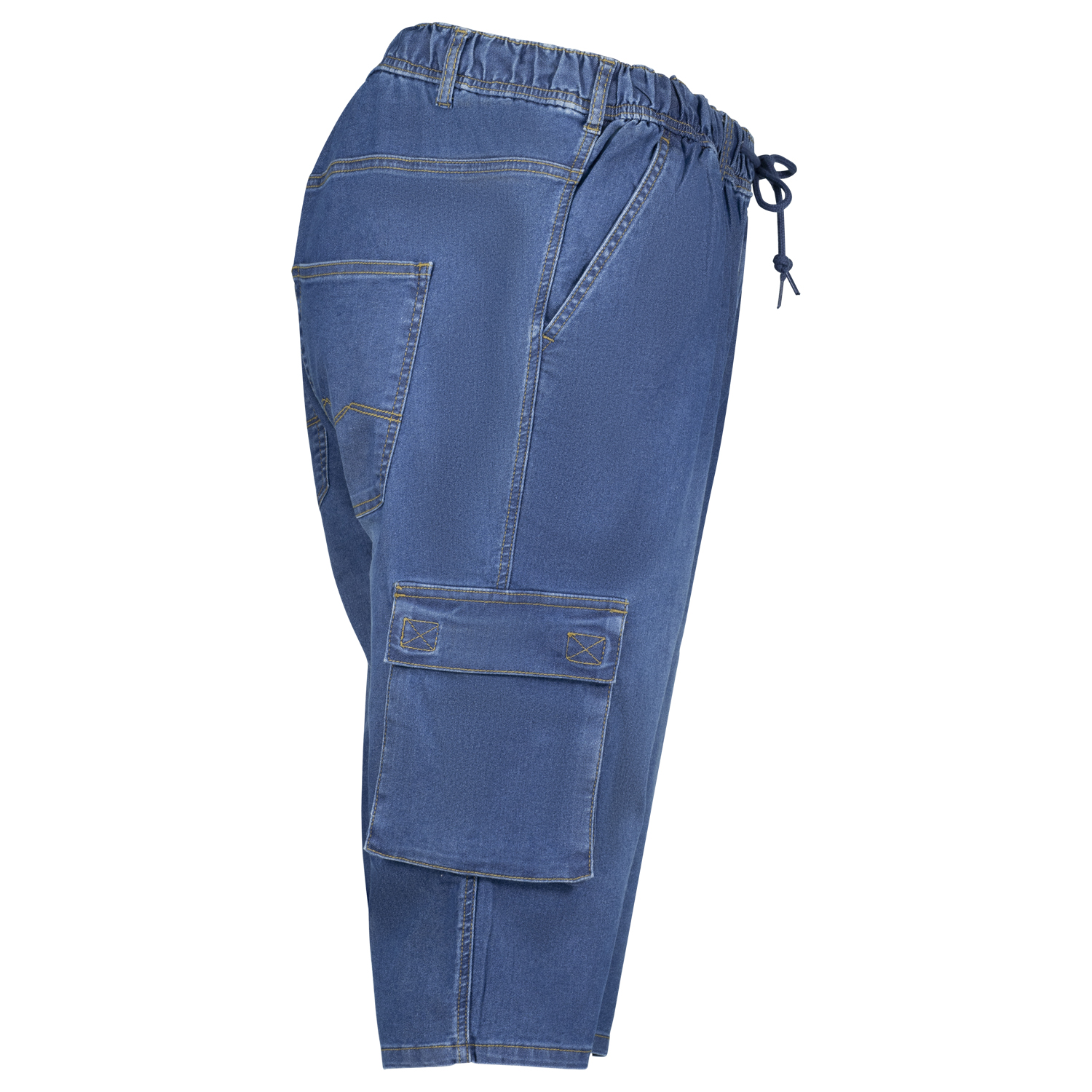 Jeans Jogging Caprihose in mittelblau von Adamo für Herren Serie DALLAS in Übergrößen 2XL-12XL