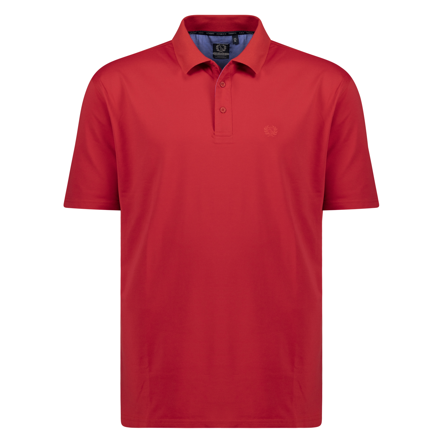 Red short sleeve polo shirt PICCO by ADAMO for men in large sizes up to 12XL