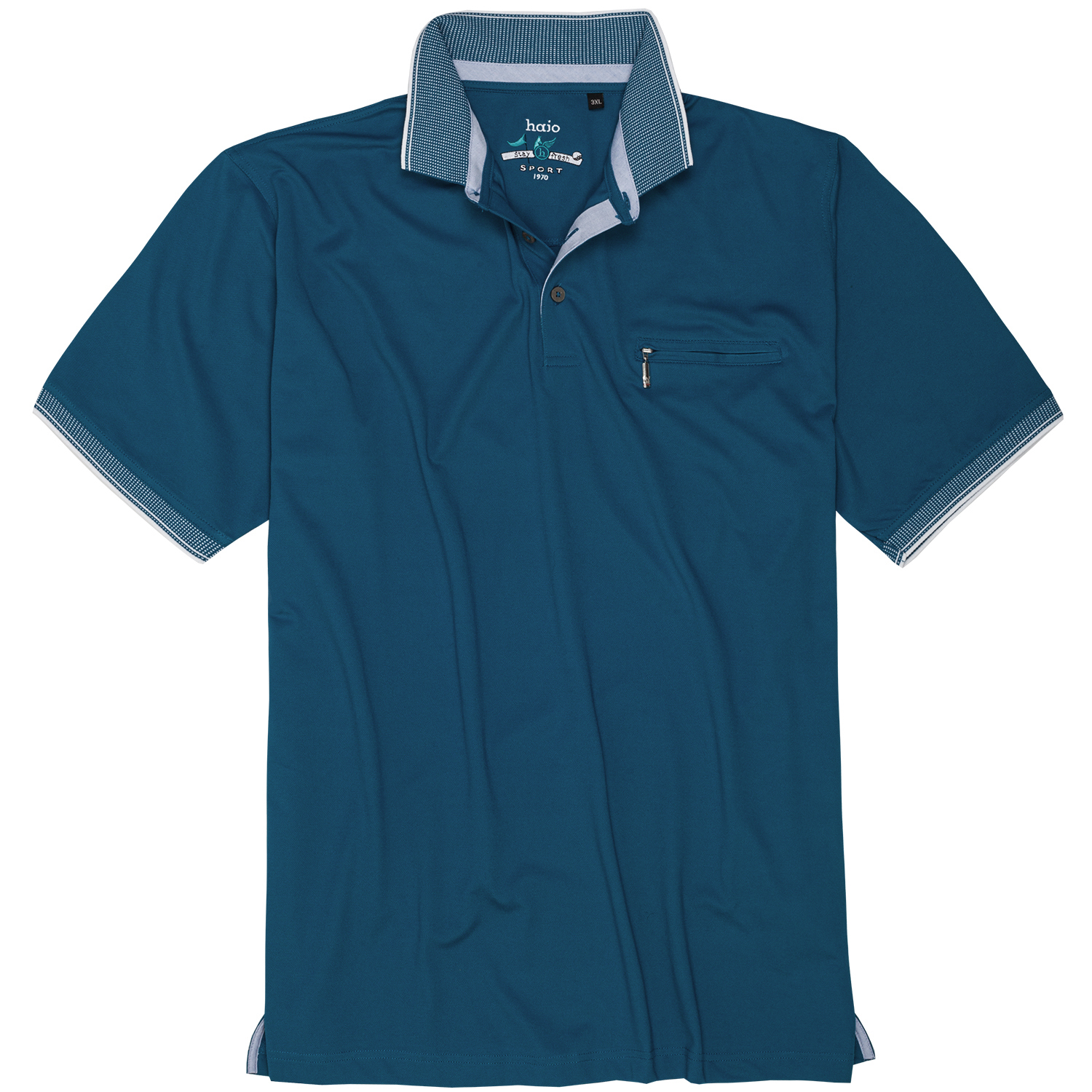 Polo shirt "stay fresh" by hajo up to oversize 6XL - colour admiral blue