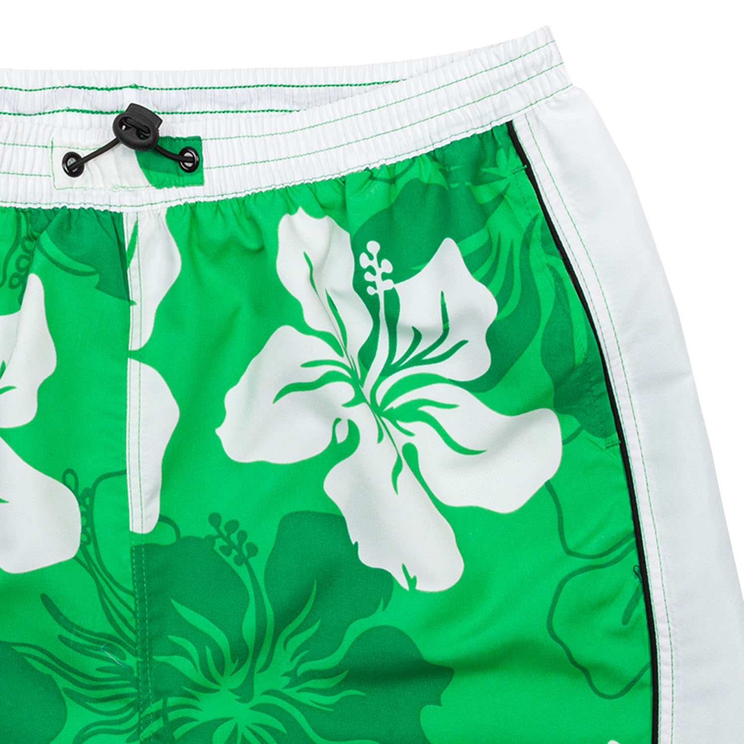 Swim shorts by eleMar for men green-white patterned in oversizes up to 6XL