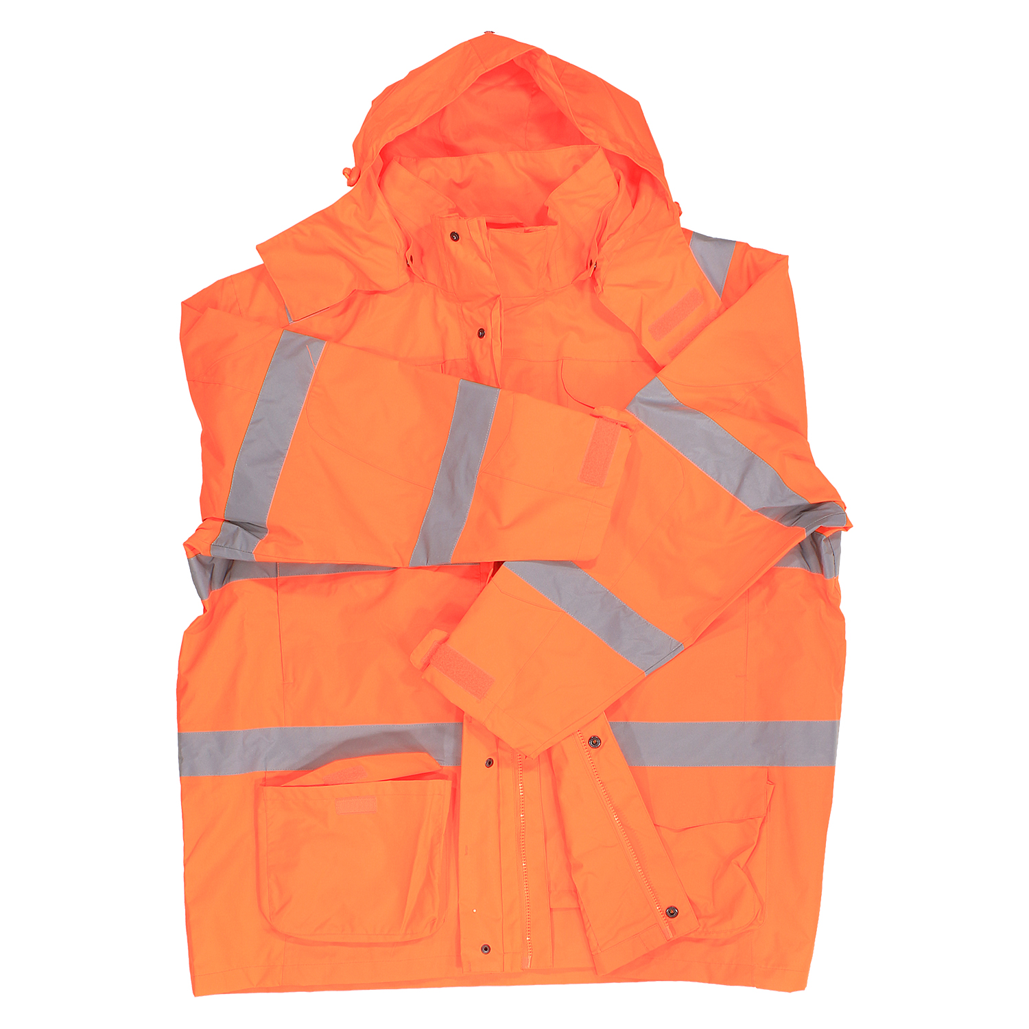 Wasserdichte Warnschutzjacke in orange von marc und mark in Übergrößen bis 10XL