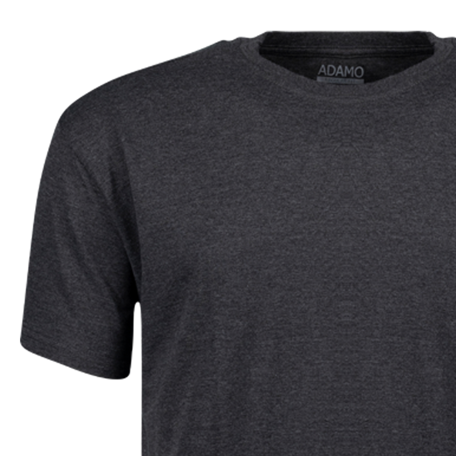 Kurzarm Shirt Modell Kevin von ADAMO für Herren anthrazit meliert in Übergrößen 2XL-12XL Regular Fit