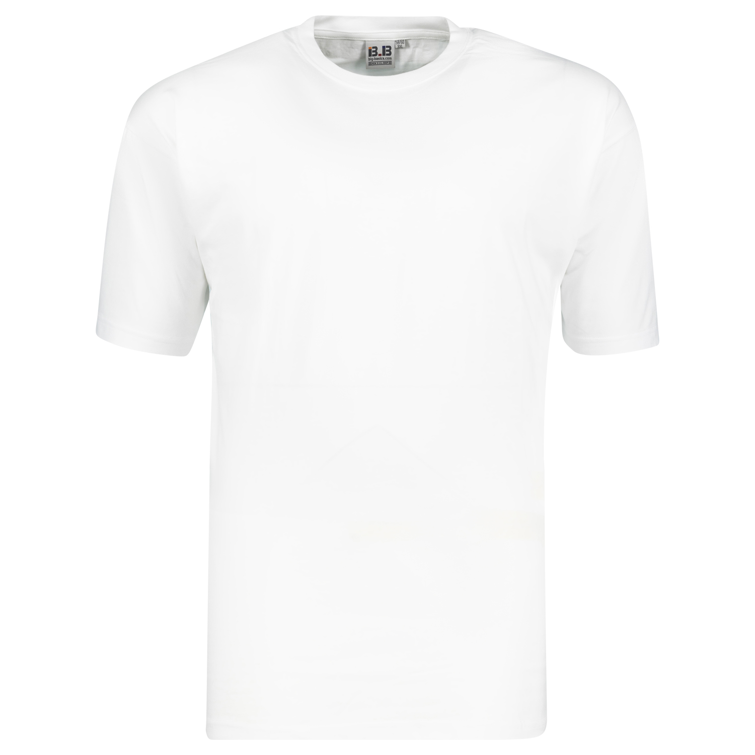 Weißes T-Shirt im Doppelpack von Big Basics in Übergrößen bis 8XL