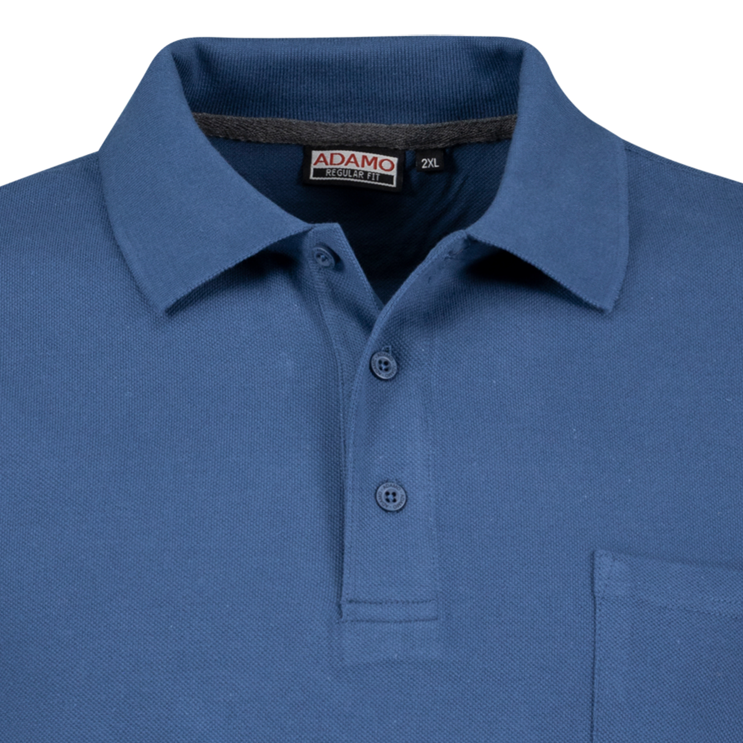 Admiralblaues Kurzarm Polo Shirt KENO von ADAMO in Pique Qualität für Herren in großen Größen bis 10XL