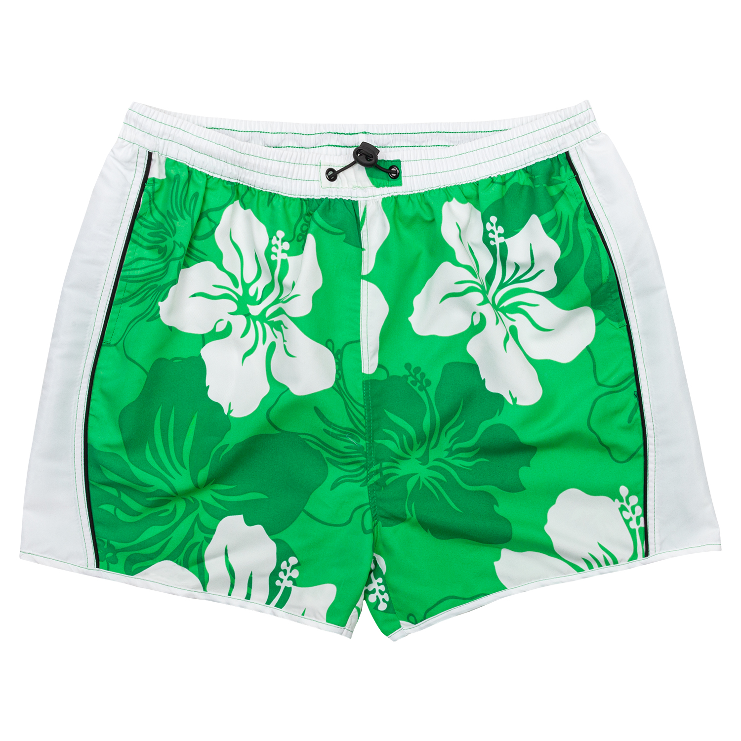 Swim shorts by eleMar for men green-white patterned in oversizes up to 6XL
