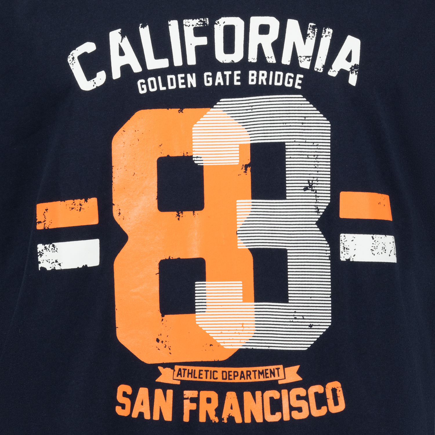 Printed muscle shirt by ADAMO navy in sizes 2XL-12XL series "Golden Gate" COMFORT FIT