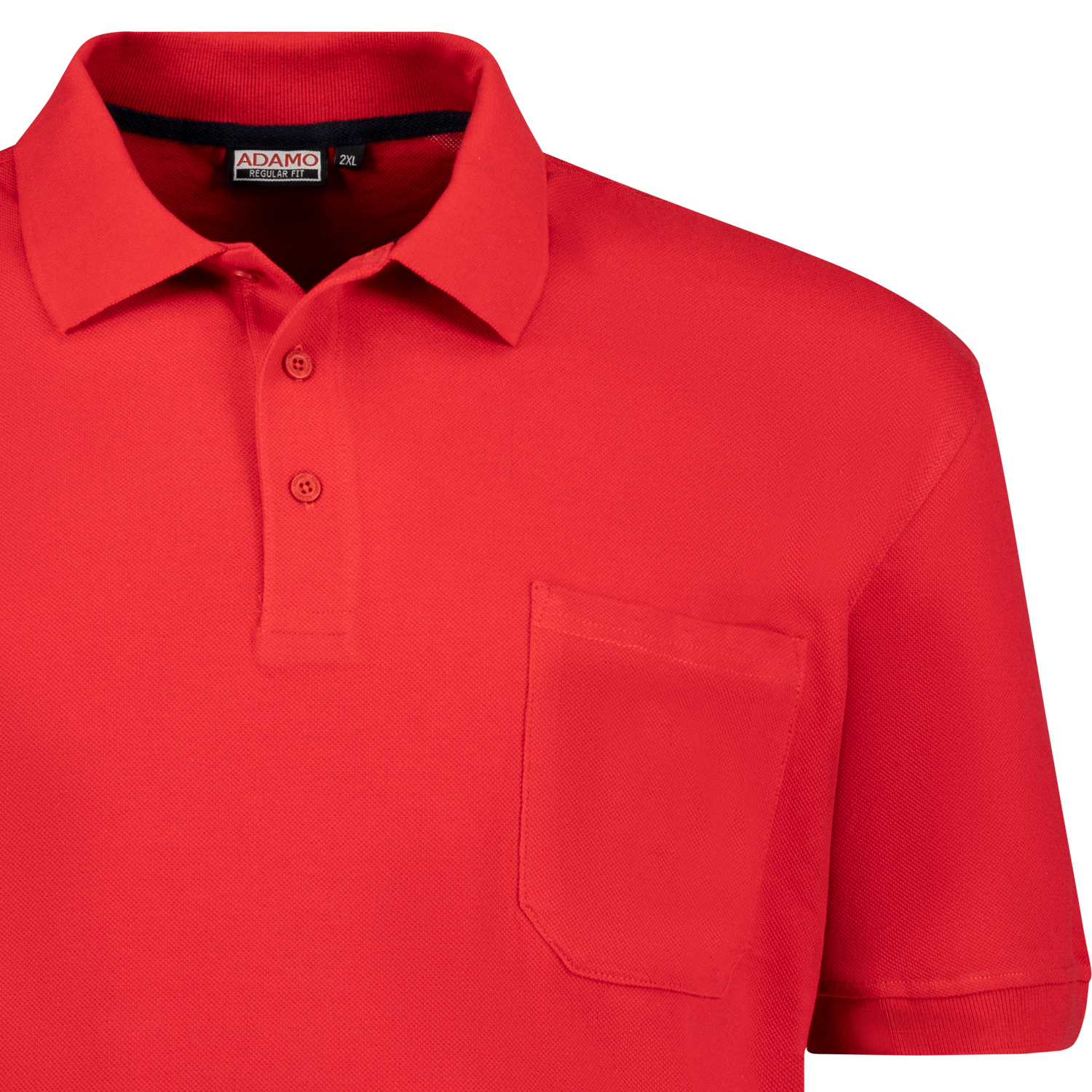 Short sleeve polo shirt REGULAR FIT series Keno by Adamo in red up to oversize 10XL