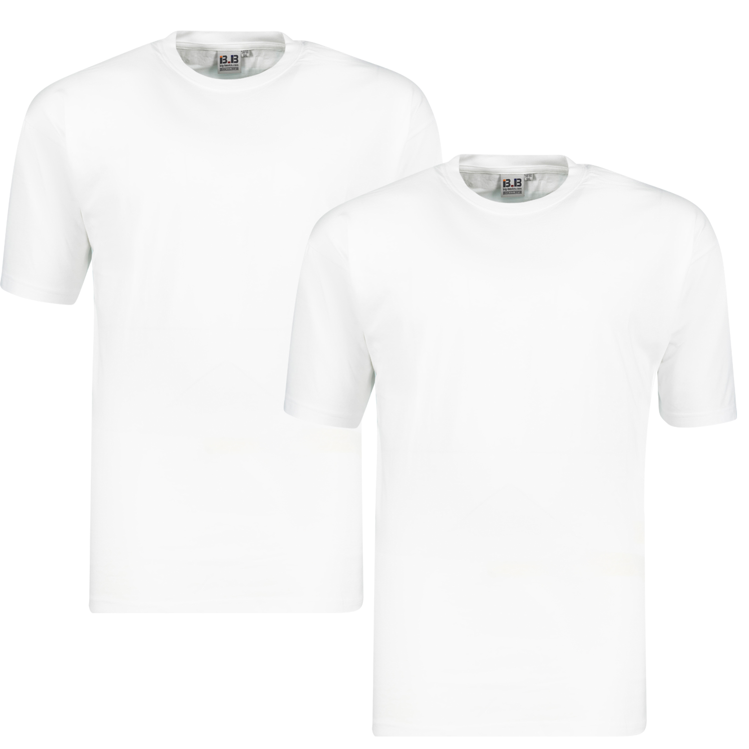 White double pack t-shirt by BigBasics up to kingsize 8XL
