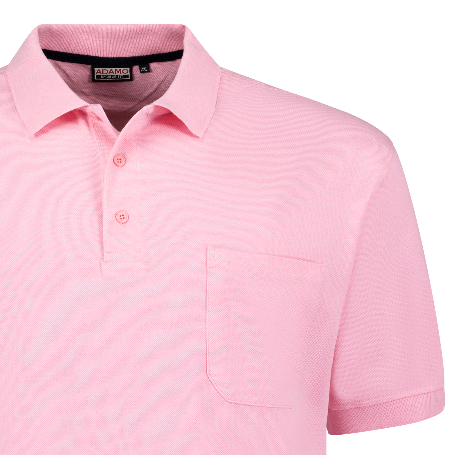 Short sleeve polo shirt REGULAR FIT series Keno by Adamo in pink up to oversize 10XL