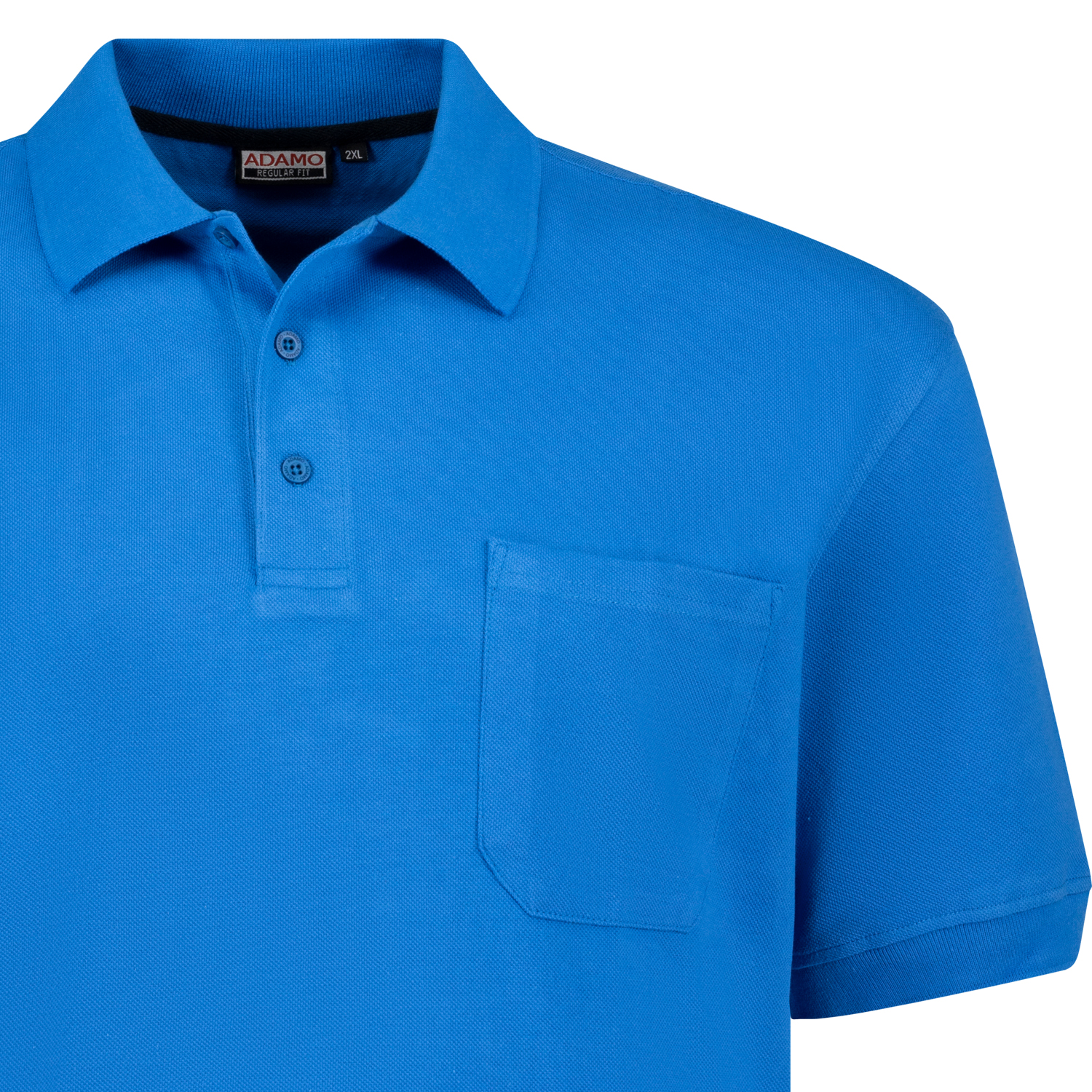 Herren Pique Poloshirt REGULAR FIT kurzarm Serie KENO von Adamo azurblau in Übergrößen 2XL - 10XL