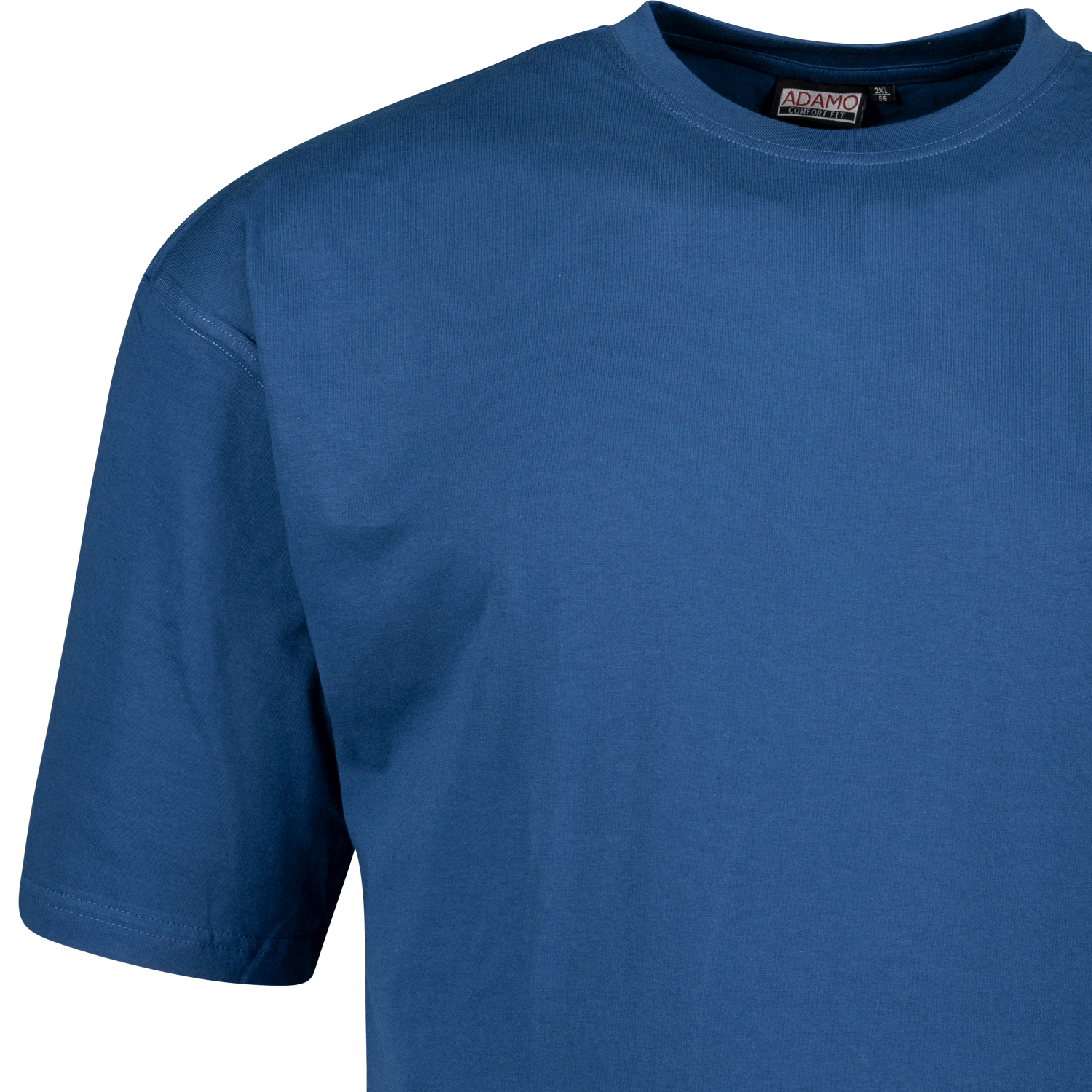 T-shirt in denim blue with round neck Tall Fit extra long series Magic by Adamo in long sizes up to 122