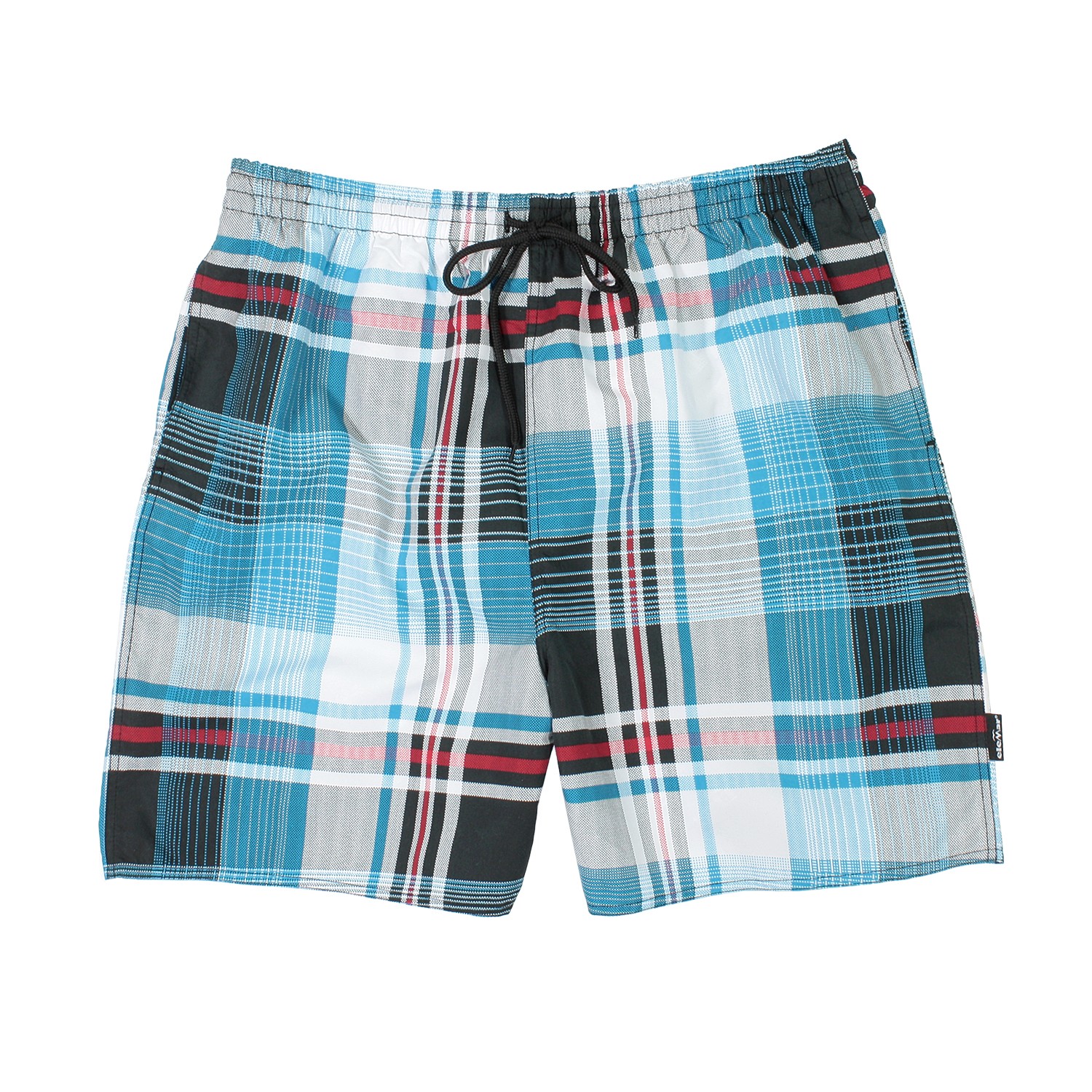Swim shorts by eleMar for men blue checkered in oversizes up to 10XL