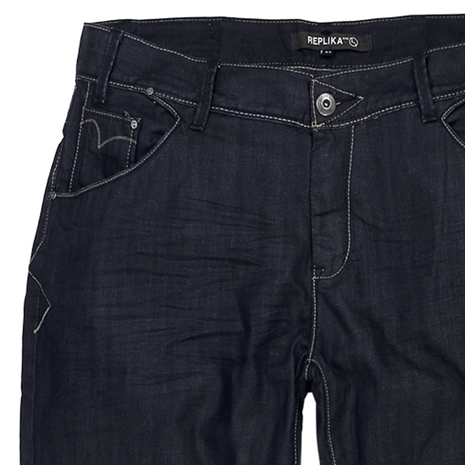 Dark blue jeans by Replika - large sizes
