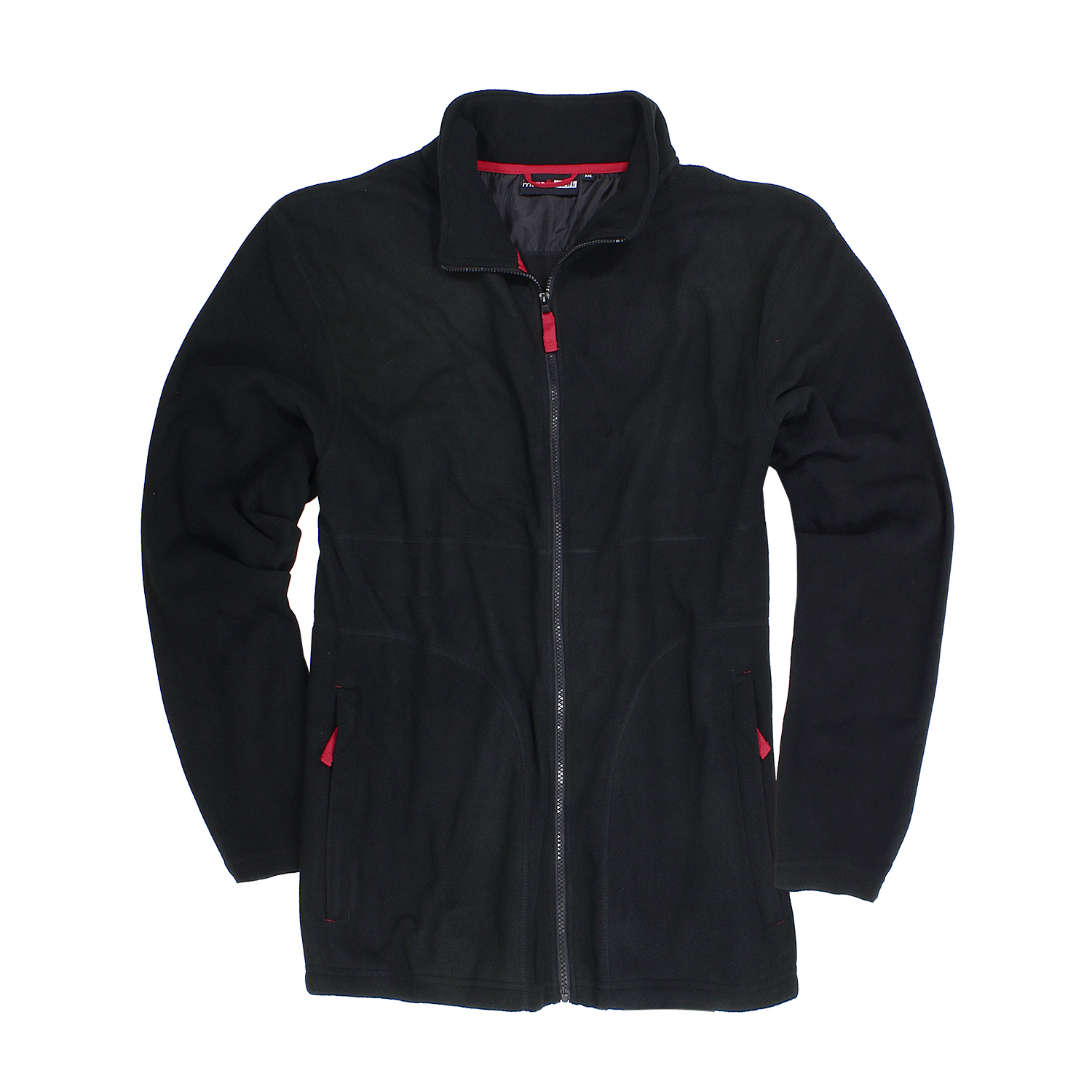 Fleece jacket in black by Marc&Mark in oversizes up to 12XL
