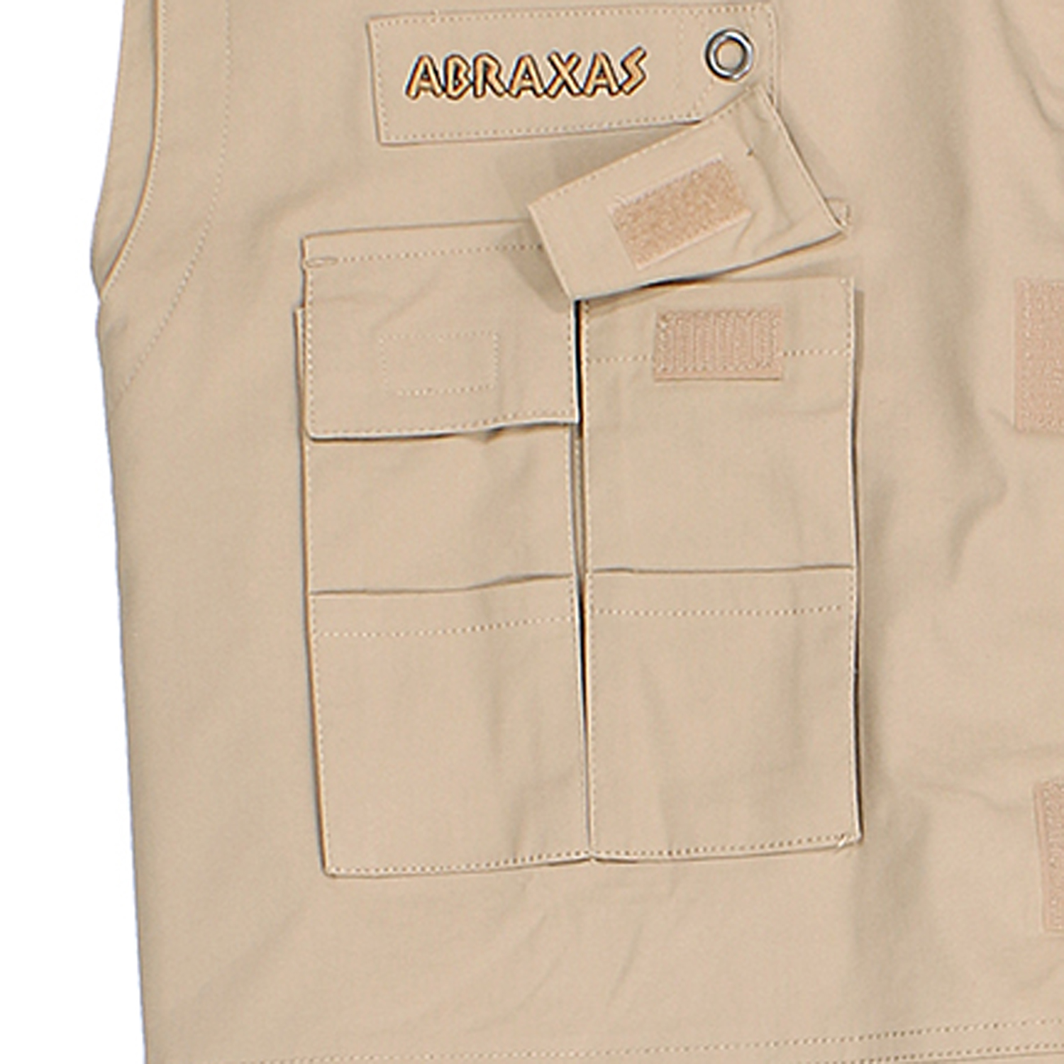 Outdoor vest in sand by Abraxas in oversizes up to 10XL
