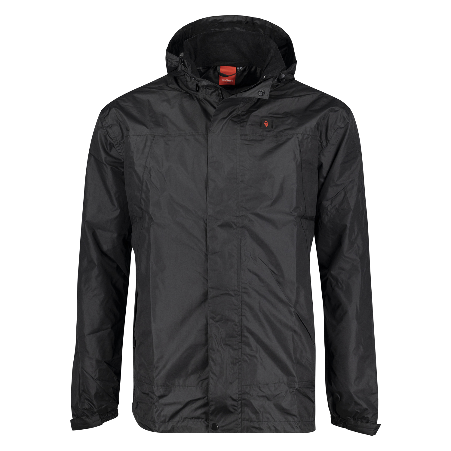 Black rain jacket from Aero in king sizes up to 8 XL