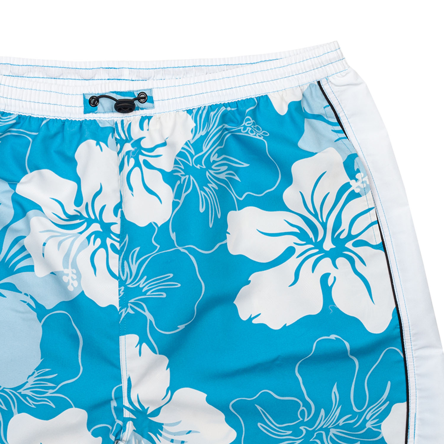 Swim bermudas by eleMar for men light blue-white patterned in oversizes up to 10XL