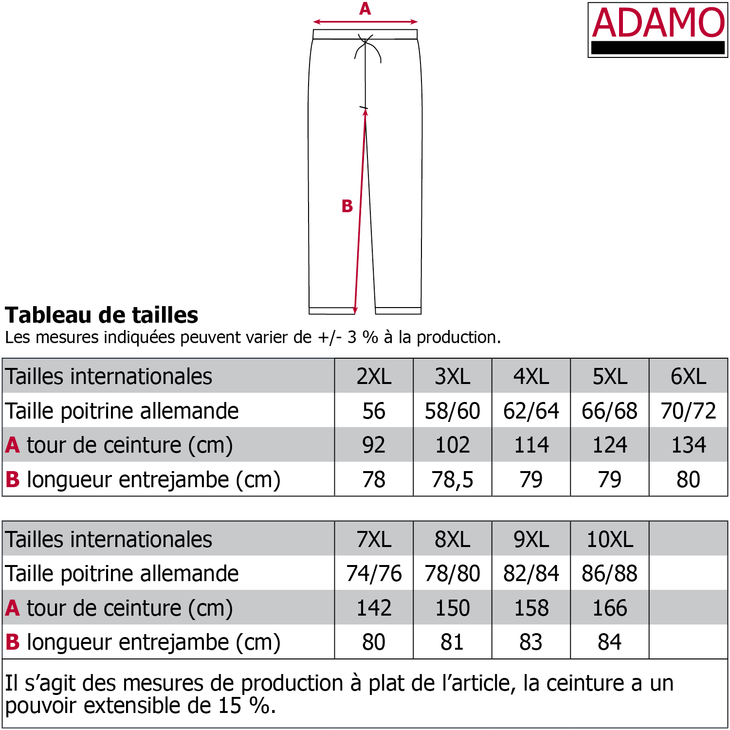 Lange Schlafhose von ADAMO in großen Größen bis 10XL