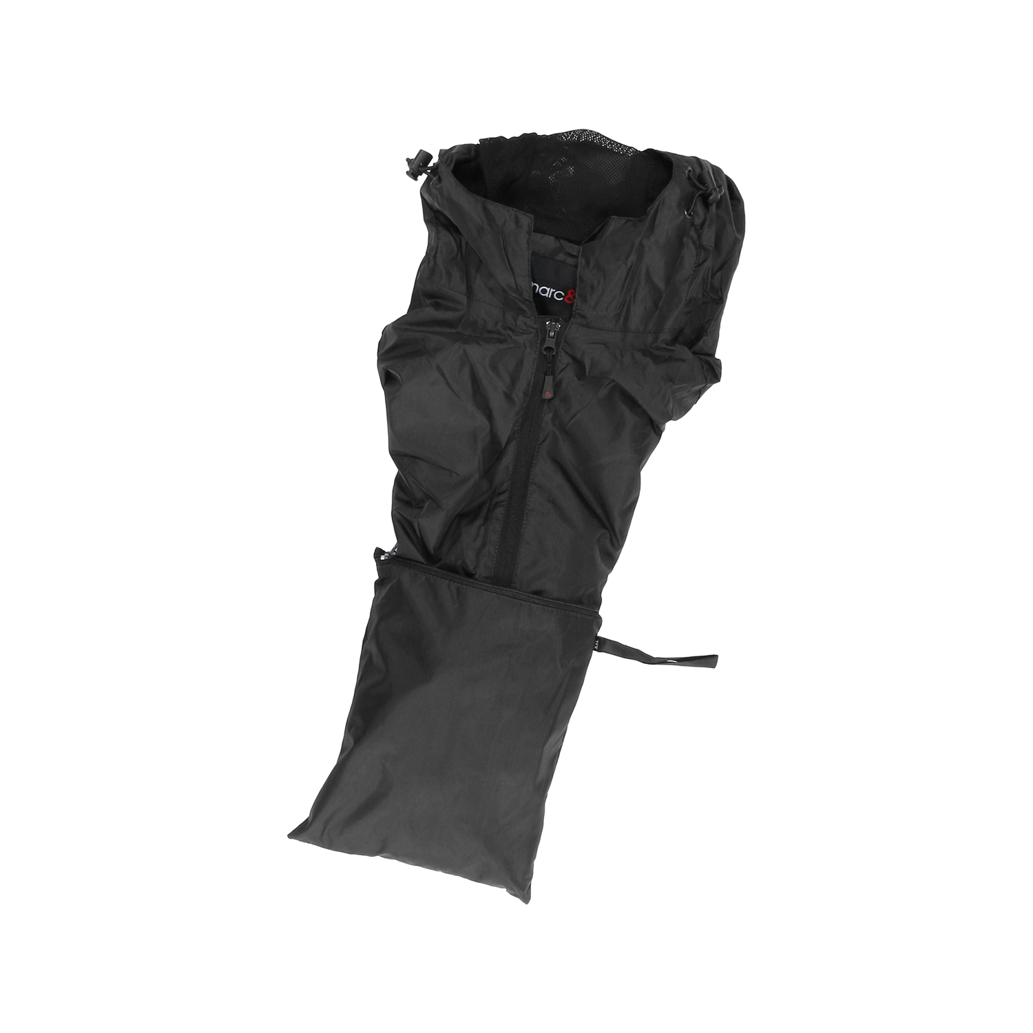 Schwarze Funktions-Regenjacke von marc&mark, erhältlich in großen Größen ab 2XL bis 12XL