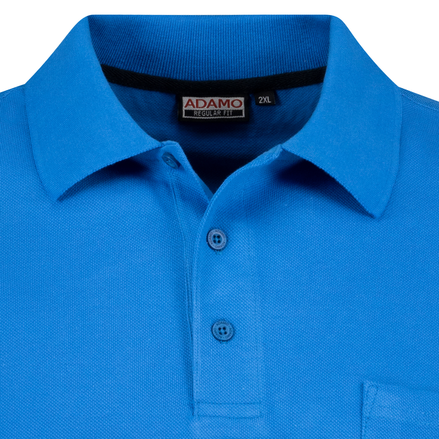 Short sleeve polo shirt REGULAR FIT series Keno by Adamo in azure up to oversize 10XL