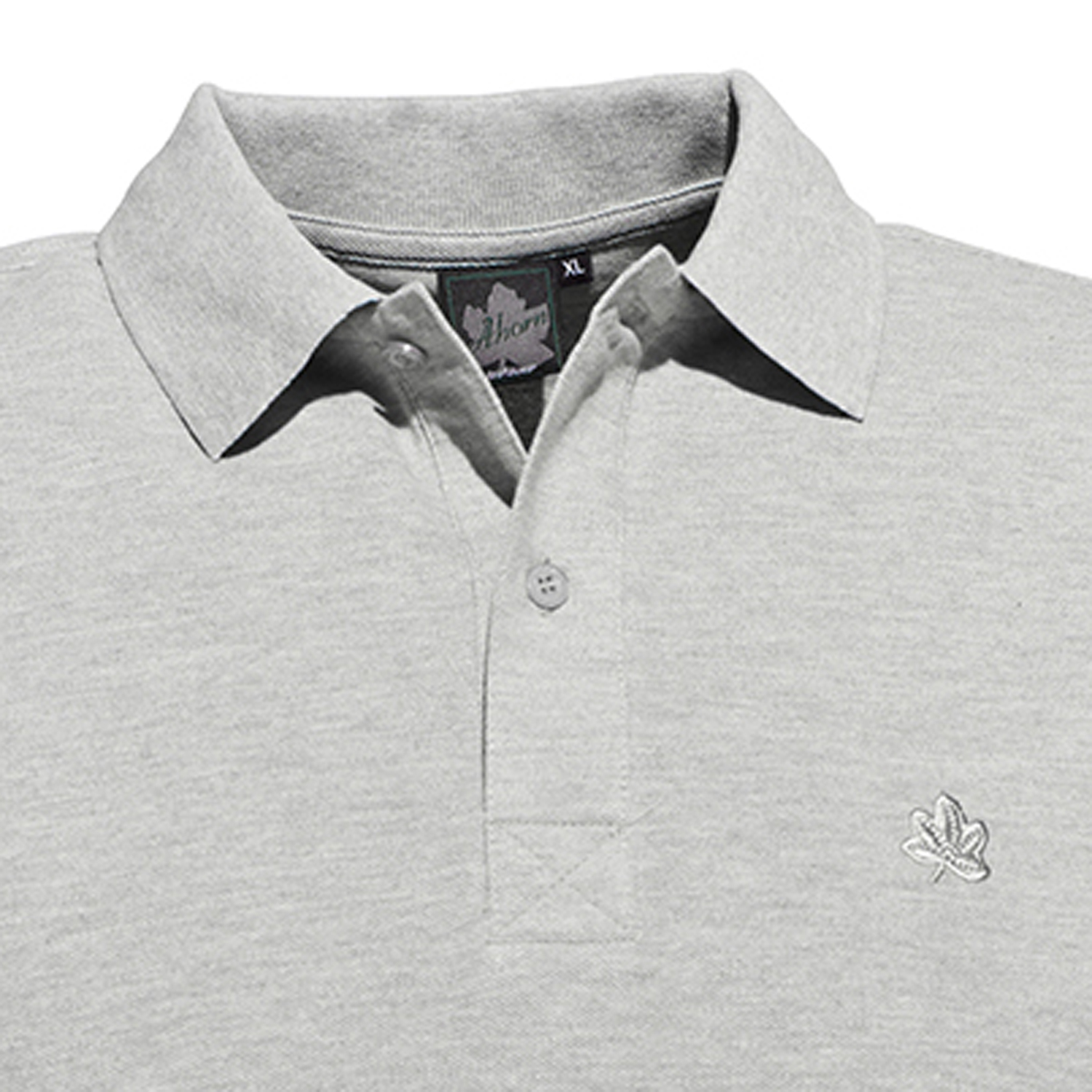 Poloshirt in Piquee Qualität kurzarm graumeliert für Herren von Ahorn Sportswear bis Übergröße 10XL