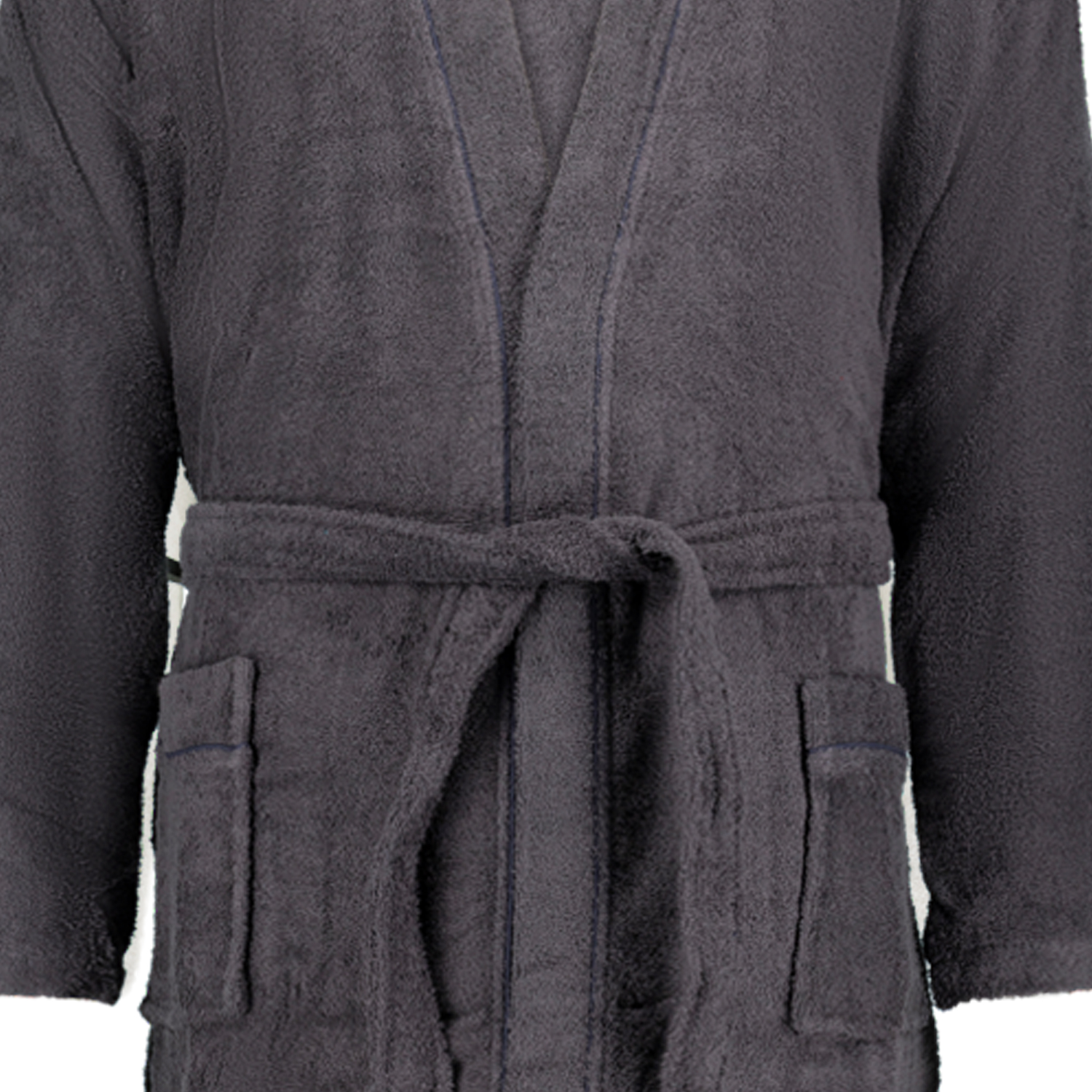 Bathrobe for men in anthracite by ADAMO series "Joey" in oversizes up to 12XL