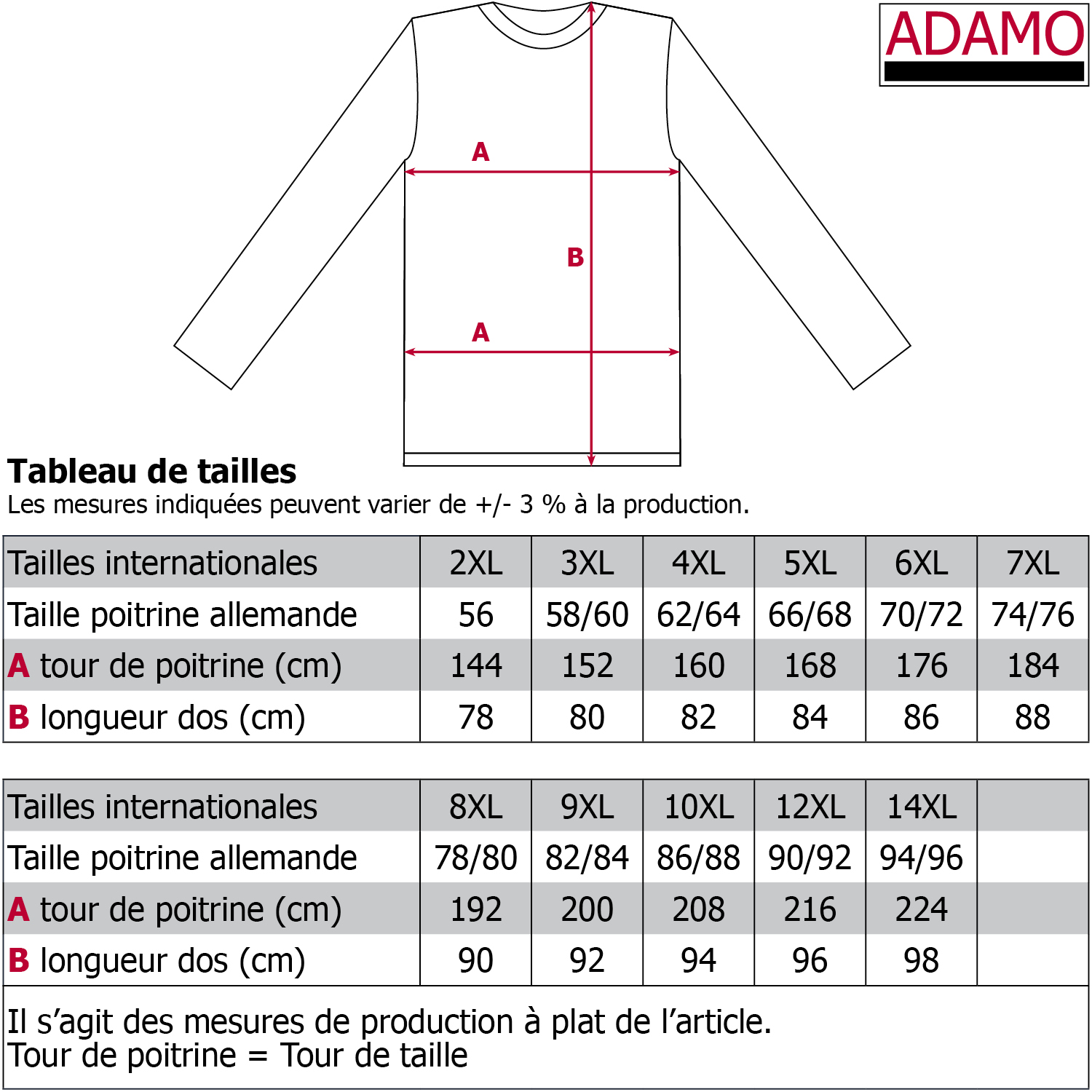 Herren Sweatshirt von ADAMO Serie Athen für Herren in Übergrößen 2XL-14XL