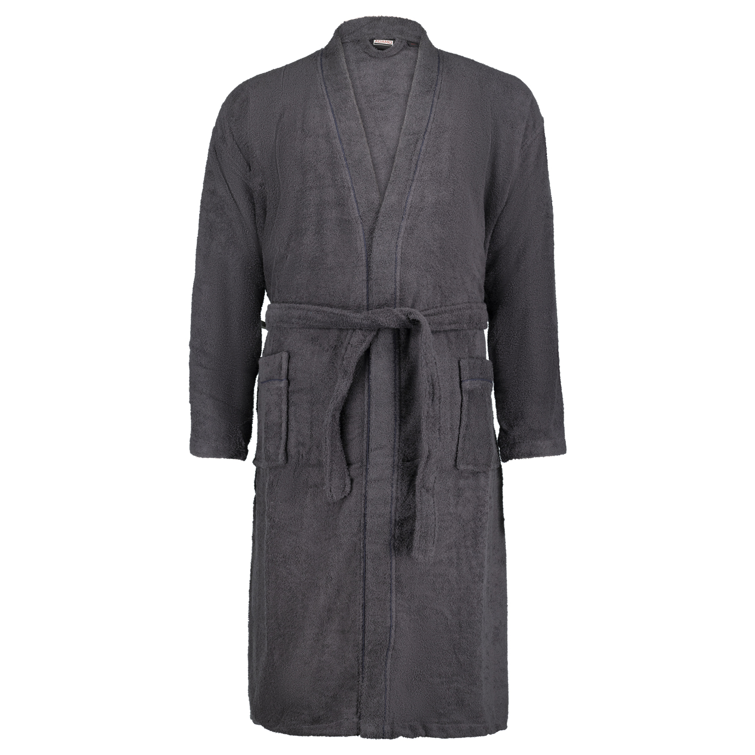 Bathrobe for men in anthracite by ADAMO series "Joey" in oversizes up to 12XL