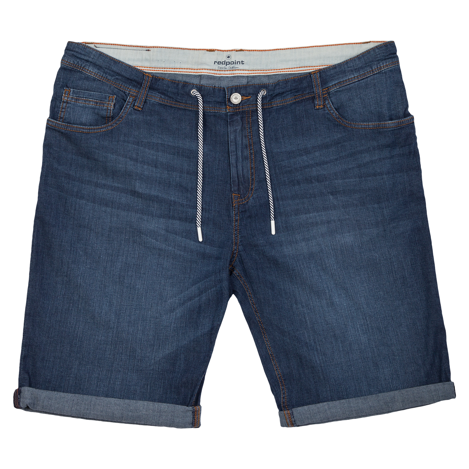 Jeans shorts in dark blue for men by redpoint model Markham up to oversize 54