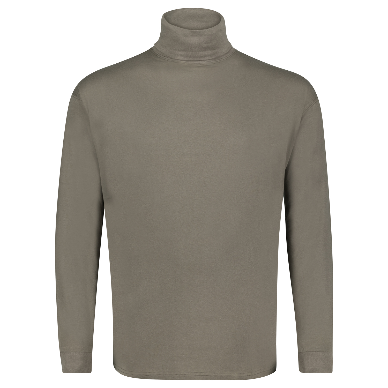 ADAMO longsleeve for men COMFORT FIT in khaki with turtle neck up to size 12XL