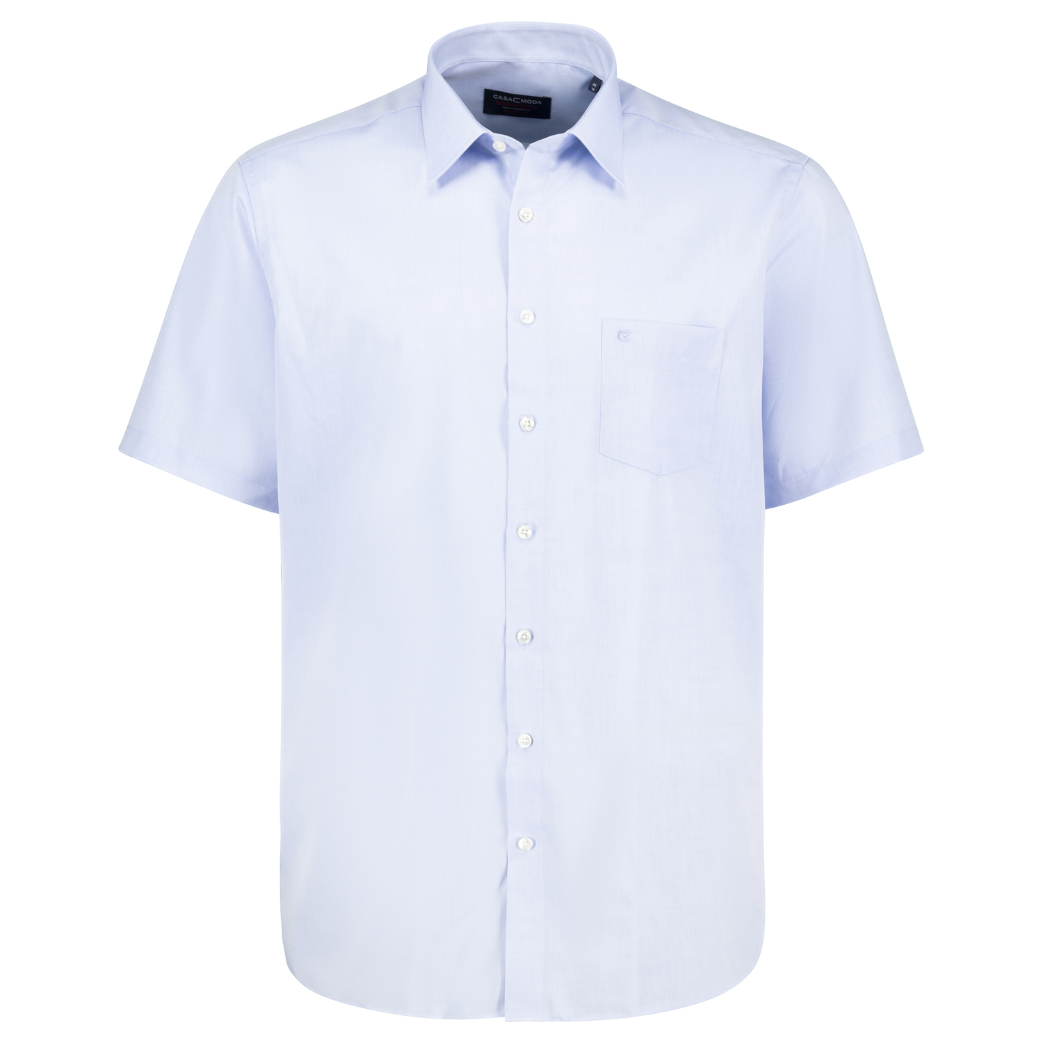 Short sleeve shirt in light blue by Casamoda up tp oversize 7XL