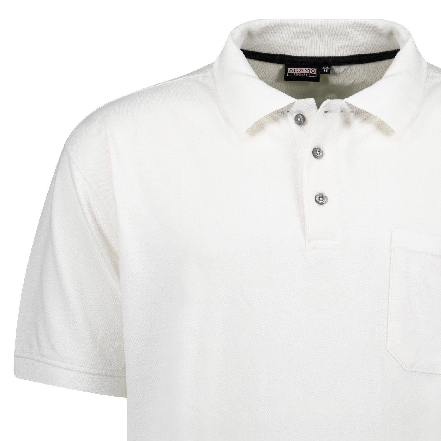 Short sleeve polo shirt REGULAR FIT series Klaas by Adamo in white up to oversize 10XL