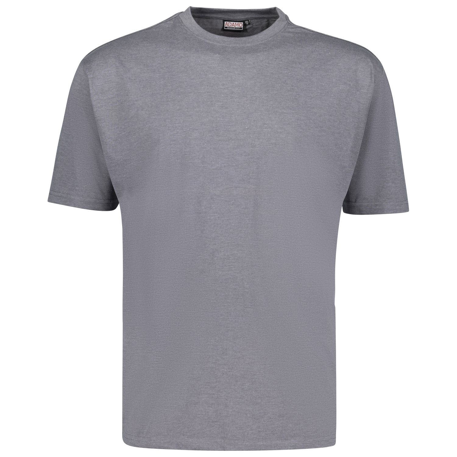 T-Shirt Herren in Übergrößen ashgrey 2XL - 12XL von ADAMO Modell Kevin mit Rundhals