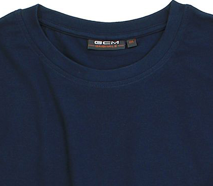 T-shirt in navy by GCM Originals in oversizes up to 6XL