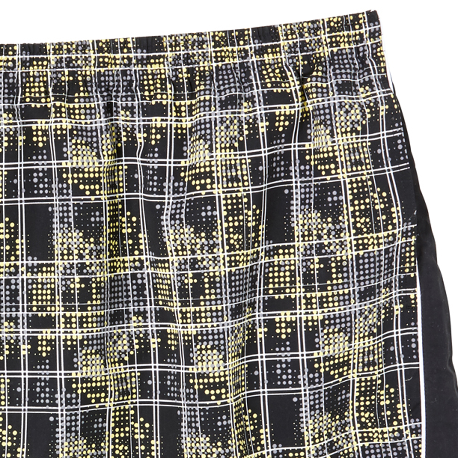 Swim shorts in black-yellow-grey-white patterned by eleMar up to oversize 10XL
