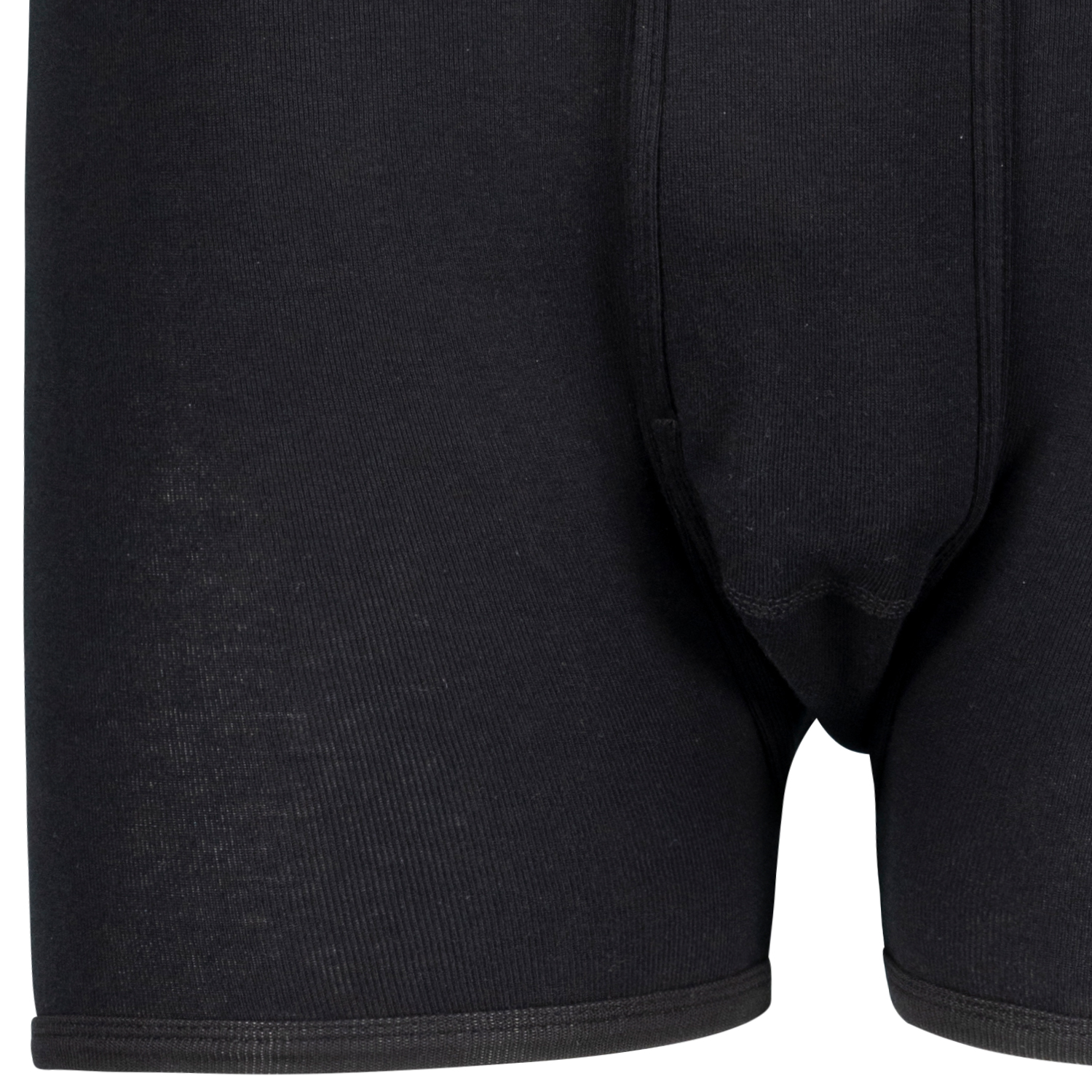 Black short trousers PROYAL (fine rib) from ADAMO in oversizes up to 20